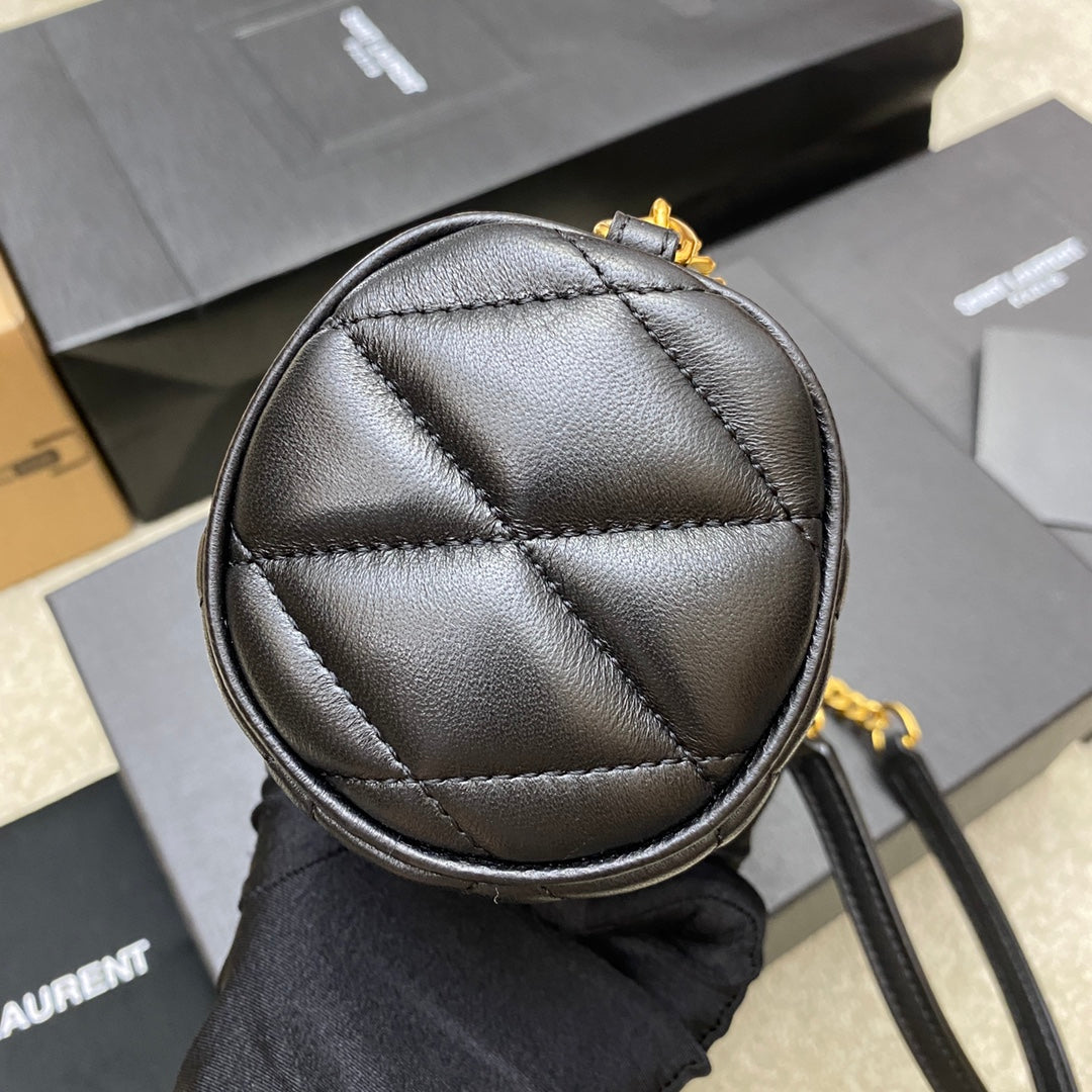 YSL SADE SMALL TUBE BAG IN QUILTED LAMBSKIN