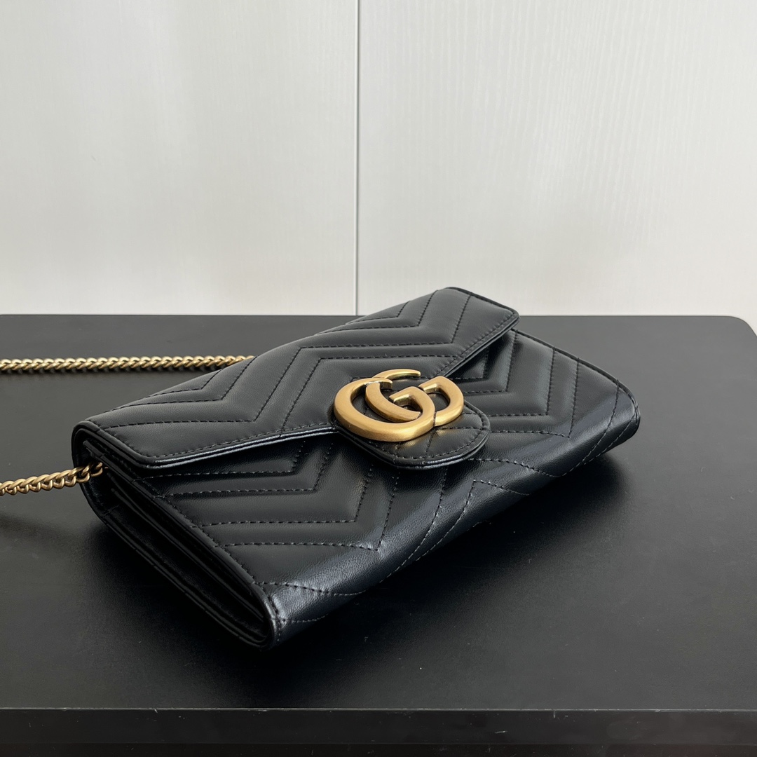 Gucci Marmont Chain Wallet - BlackWallet