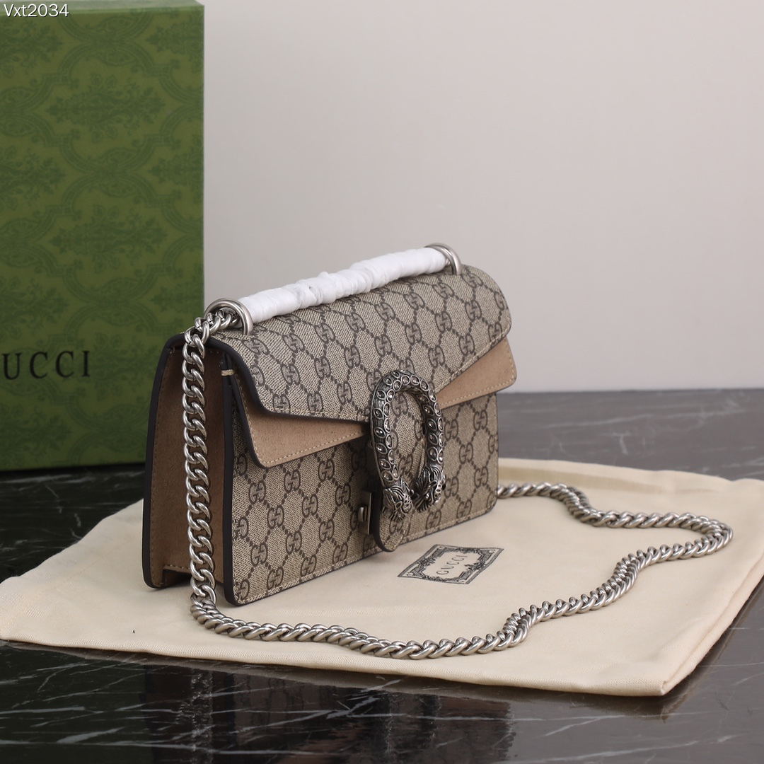 [TOP]Gucci DIONYSUS GG Small Shoulder Bag With Beige - Bag