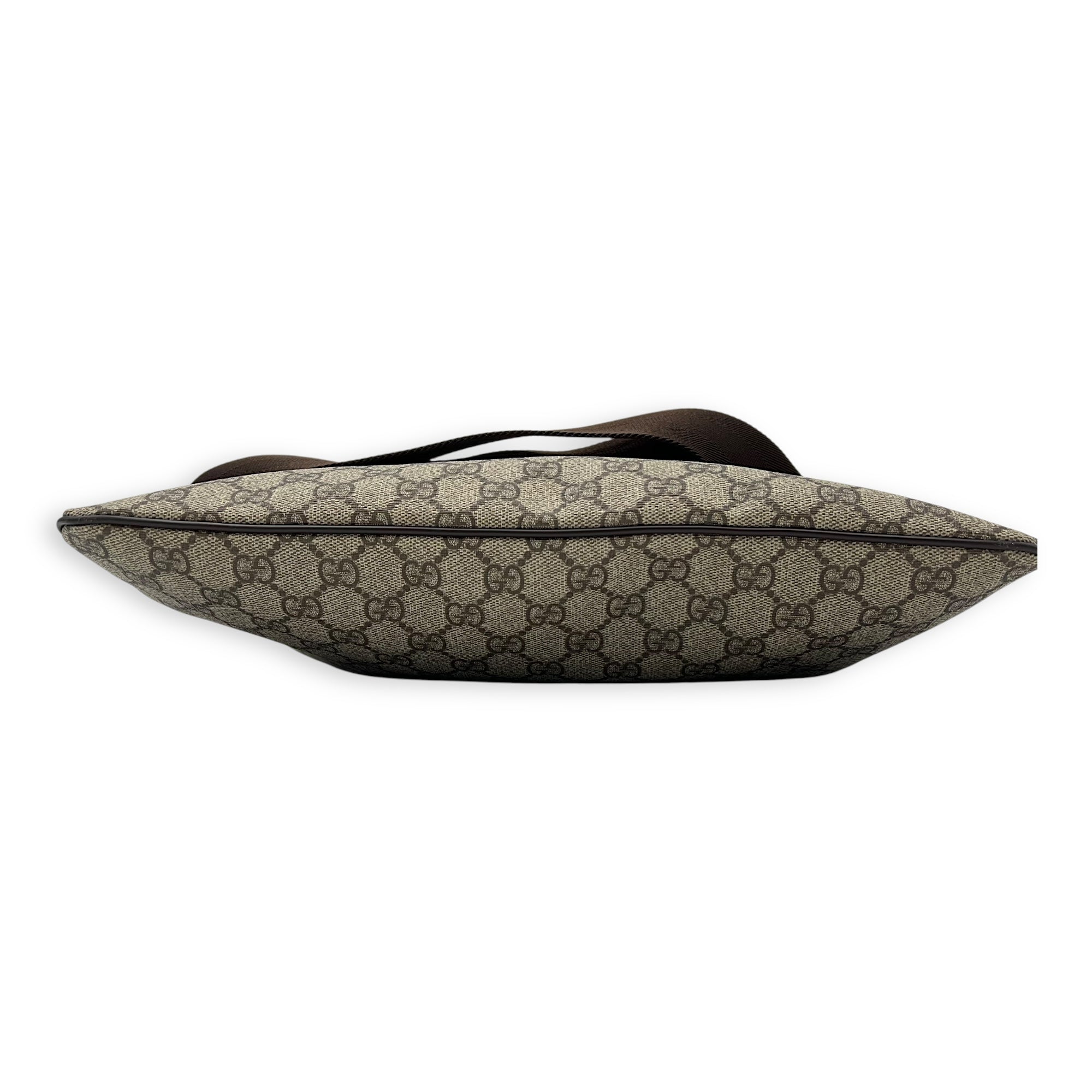 GG Supreme Crossbody Bag Brown in Monogram Coated Canvas, Gold hardware