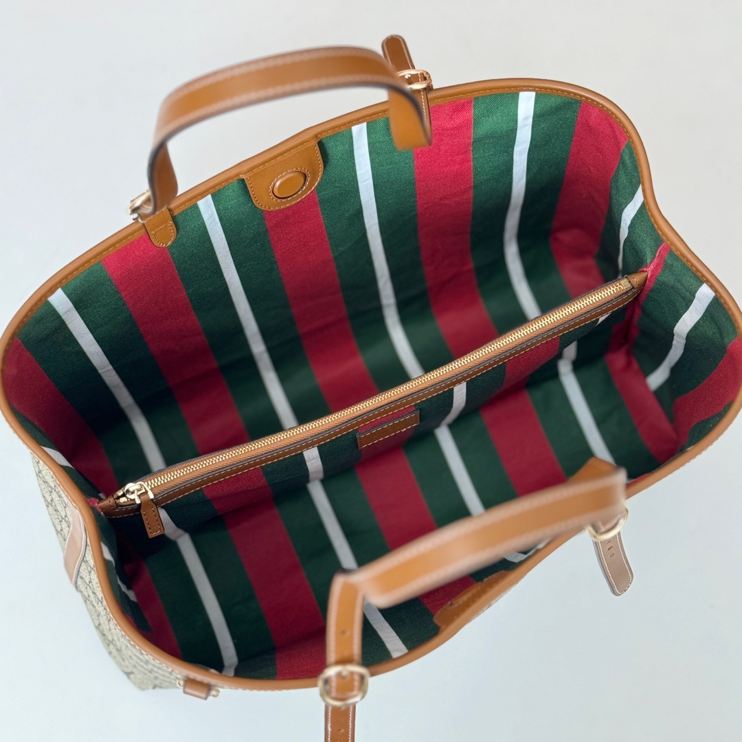 [TOP] Gucci GG Emblem Large brown tote bag