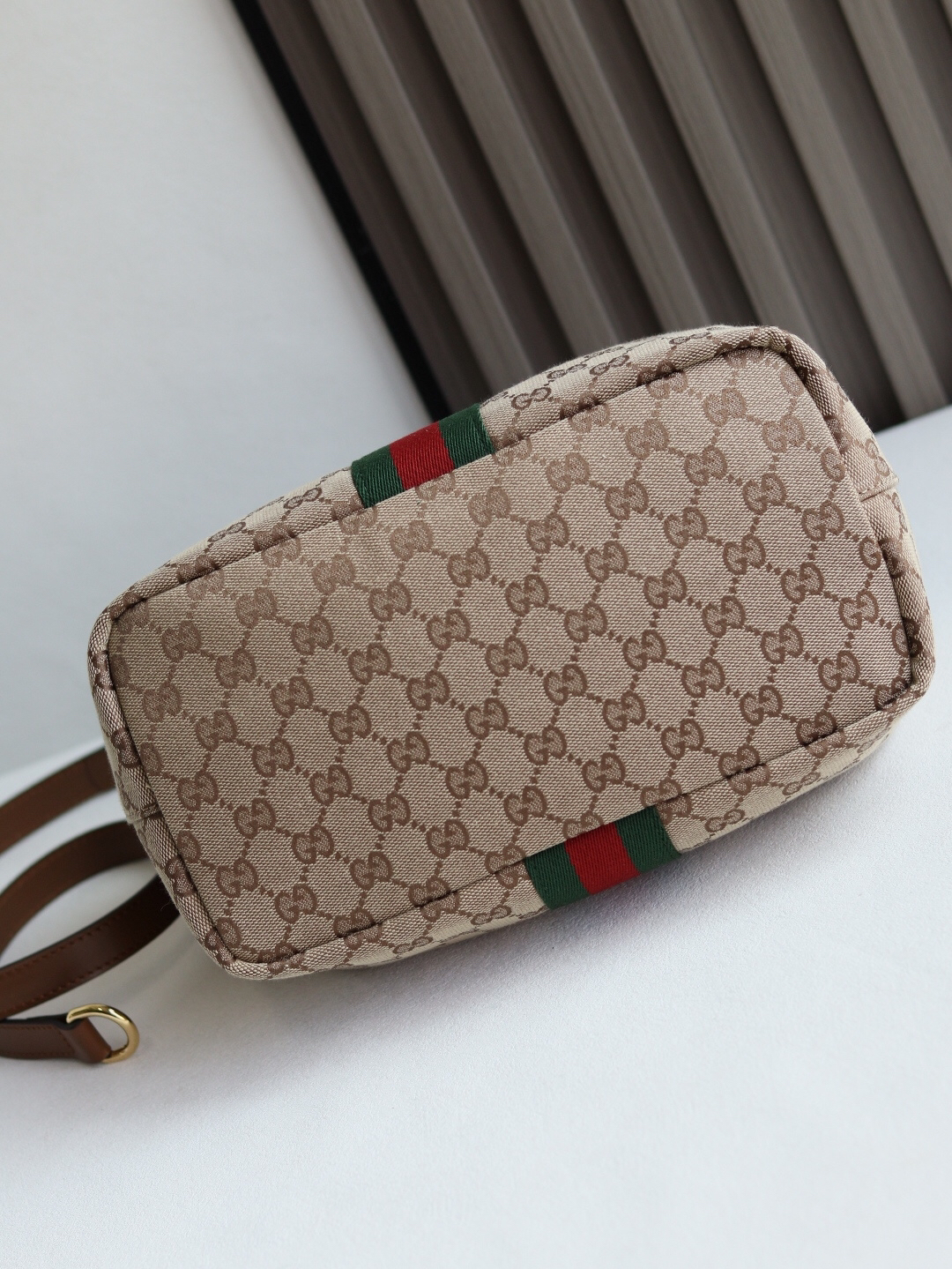 Gucci Vanity Top Handle Beige and brown GG canvas - Bag