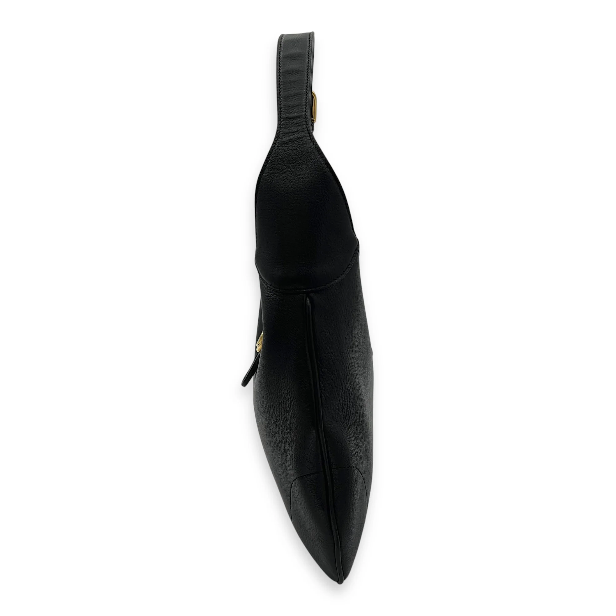 Aphrodite Shoulder Bag Medium Black in Calfskin, Gold hardware