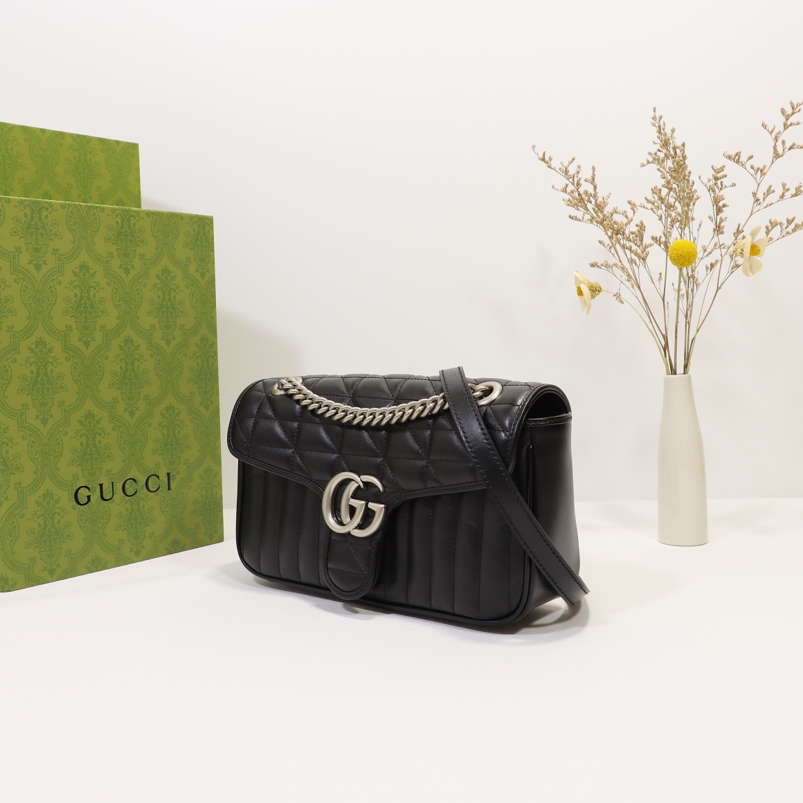 Gucci GG Marmont Small Shoulder Bag Black - Bag