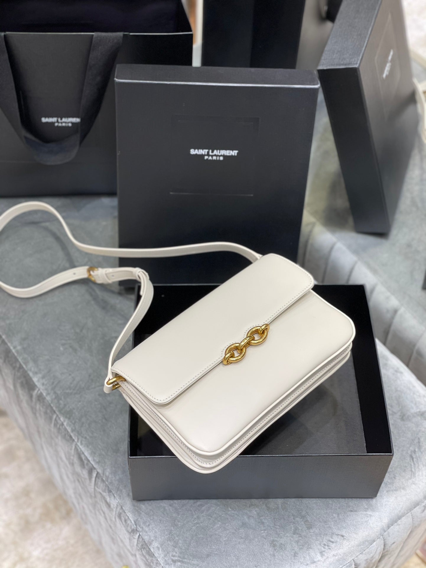 YSL Le Maillon Satchel In Smooth Leather Bag