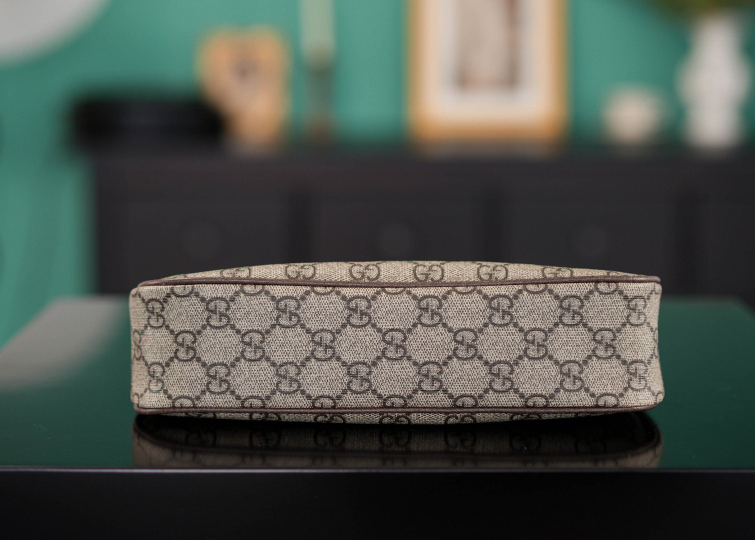 [TOP]Gucci Ophidia Collection Small Handbag - Beige And Dark Brown Bag