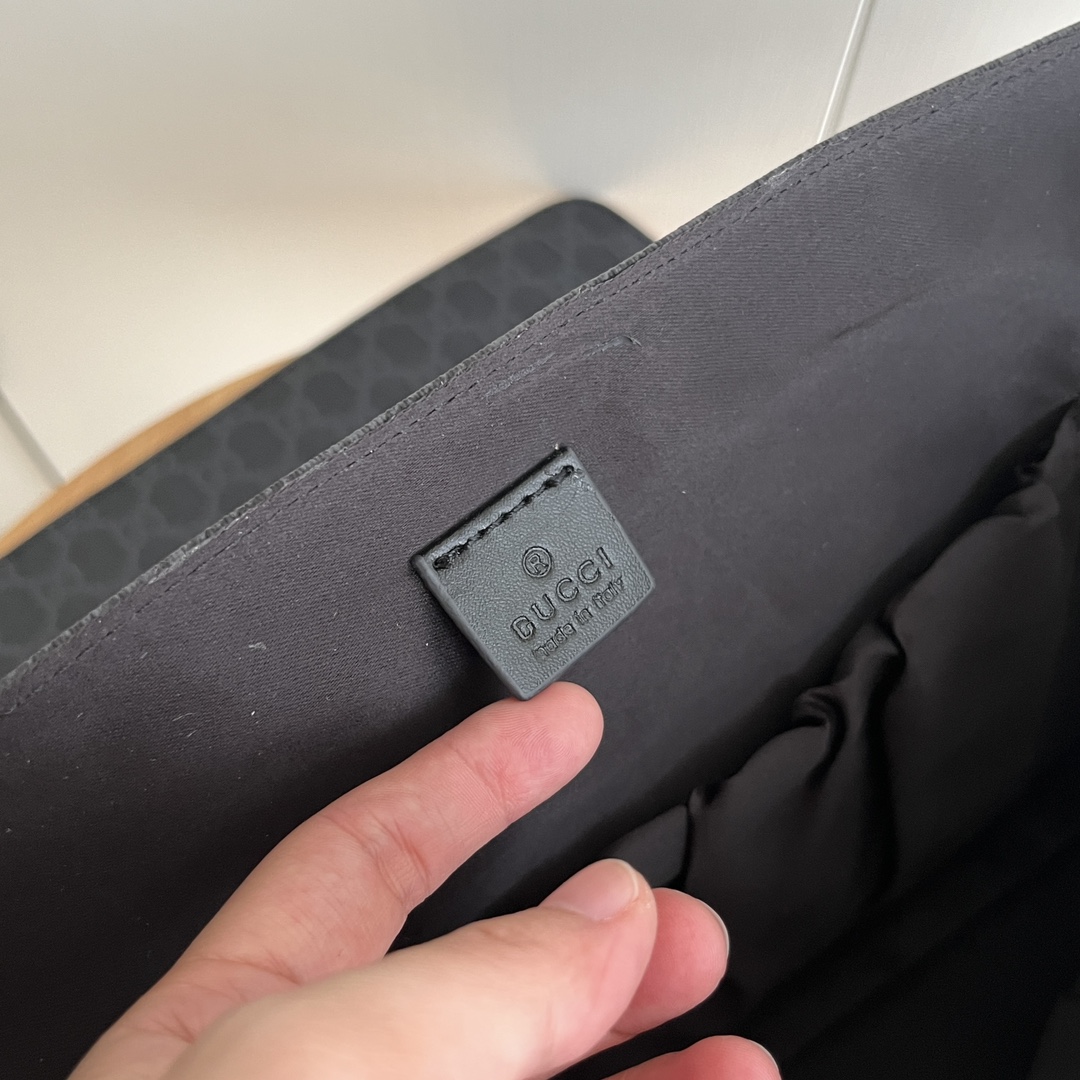 GUCCI GG Diaper Bag Black Monogram