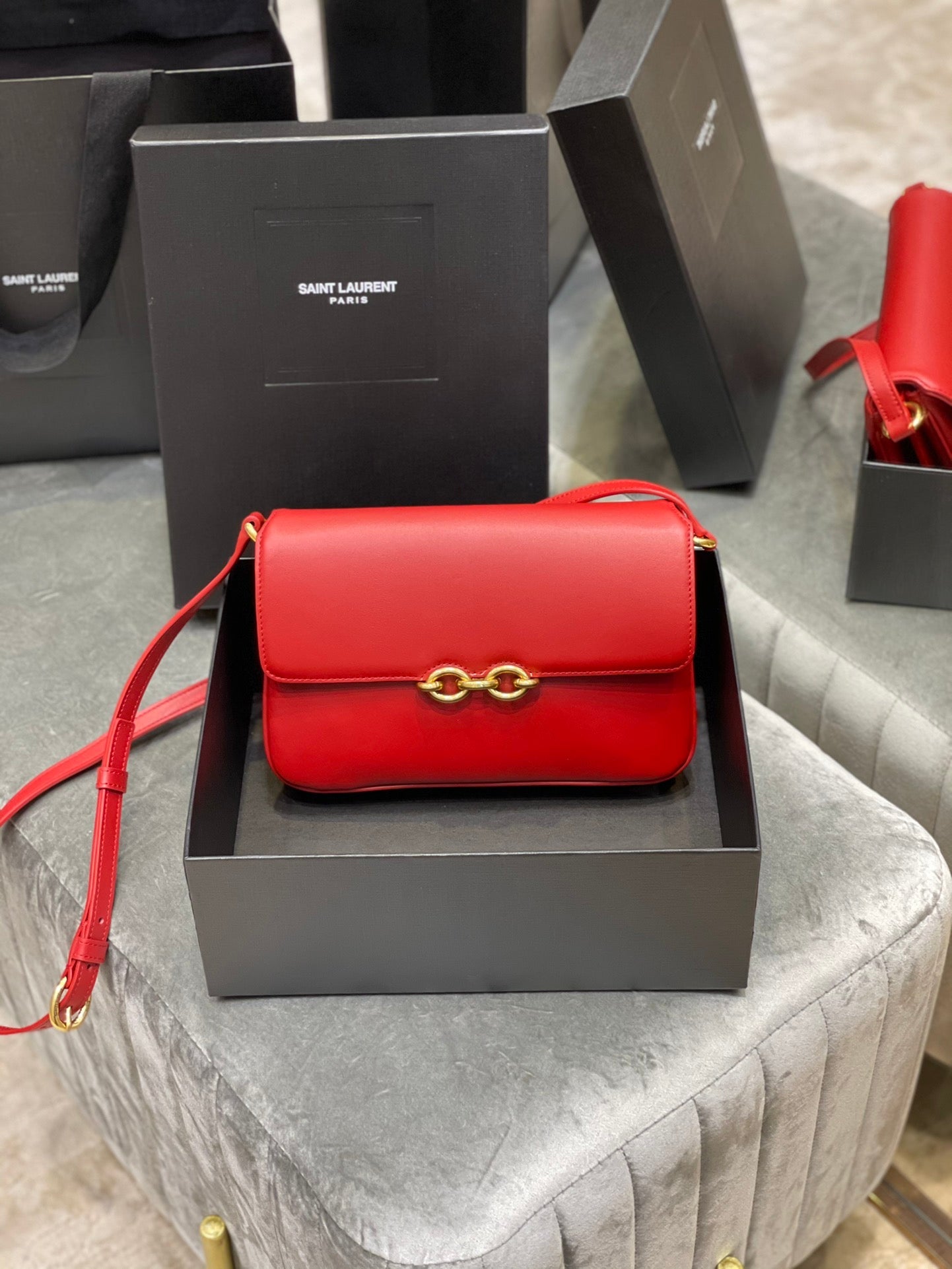 YSL Le Maillon Satchel In Smooth Leather Bag