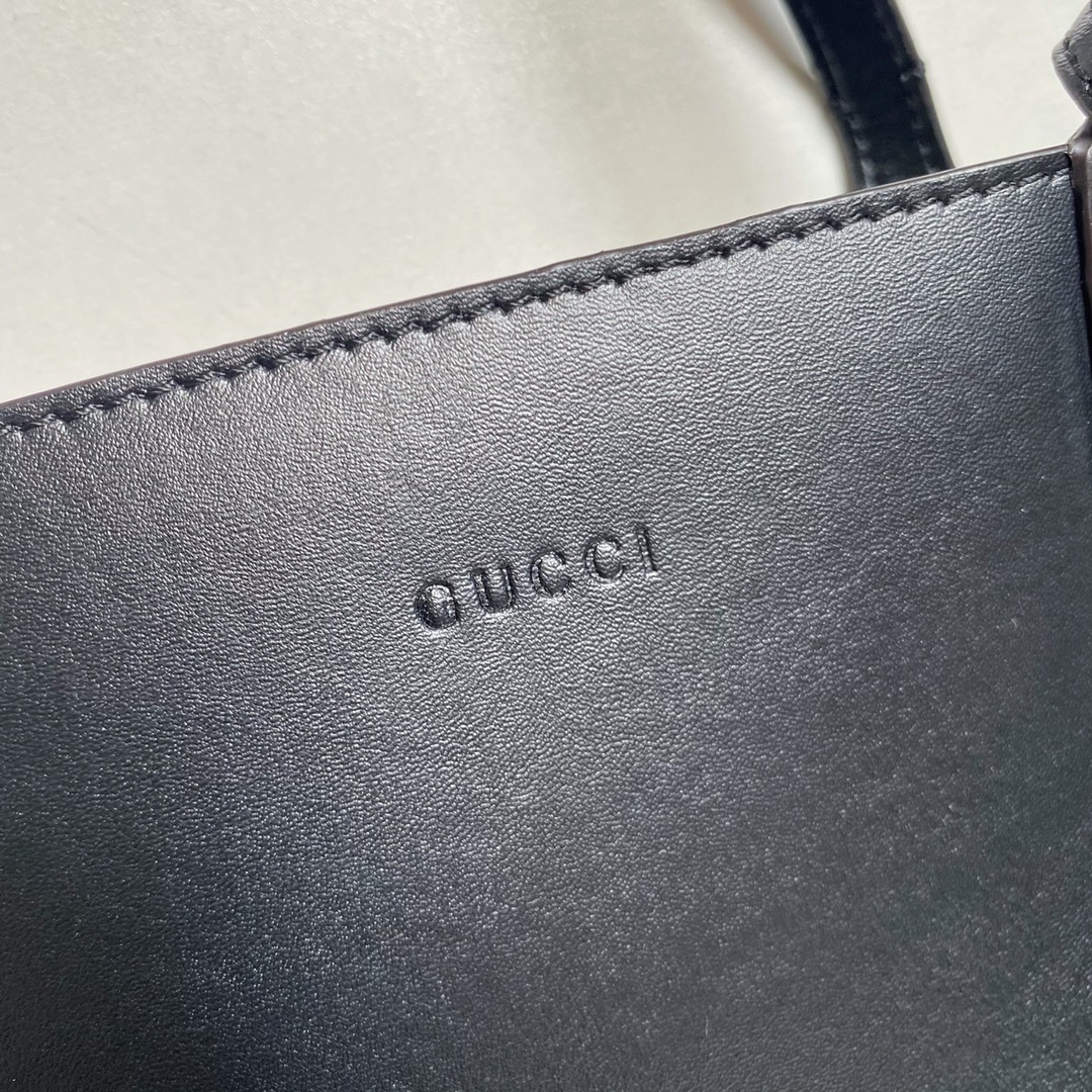 Gucci GG Monogram Blooms Medium Reversible Tote Beige New Military Black - Bag