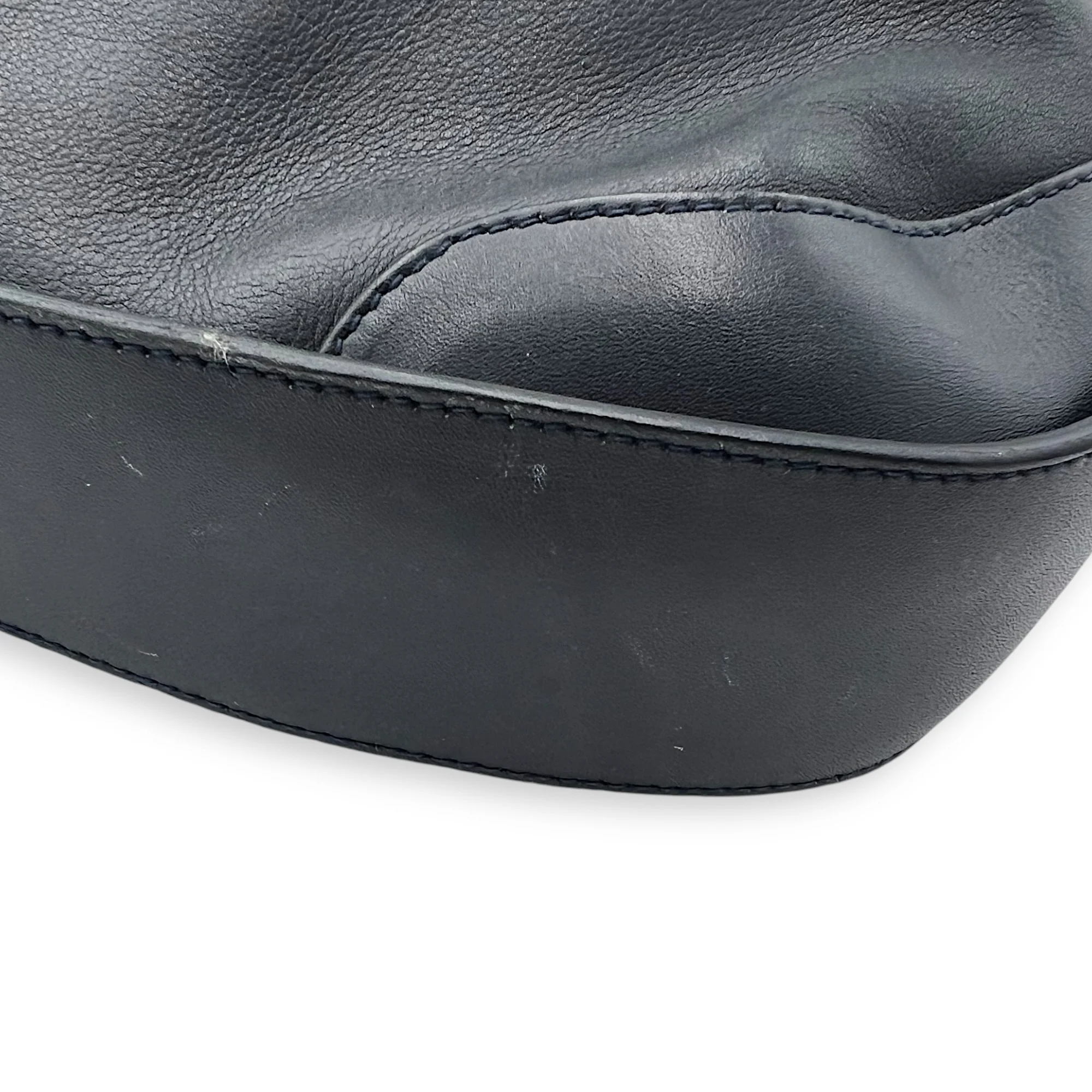 Bamboo Shoulder Bag Blue in Calfskin