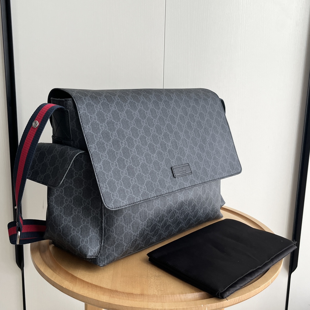 GUCCI GG Diaper Bag Black Monogram