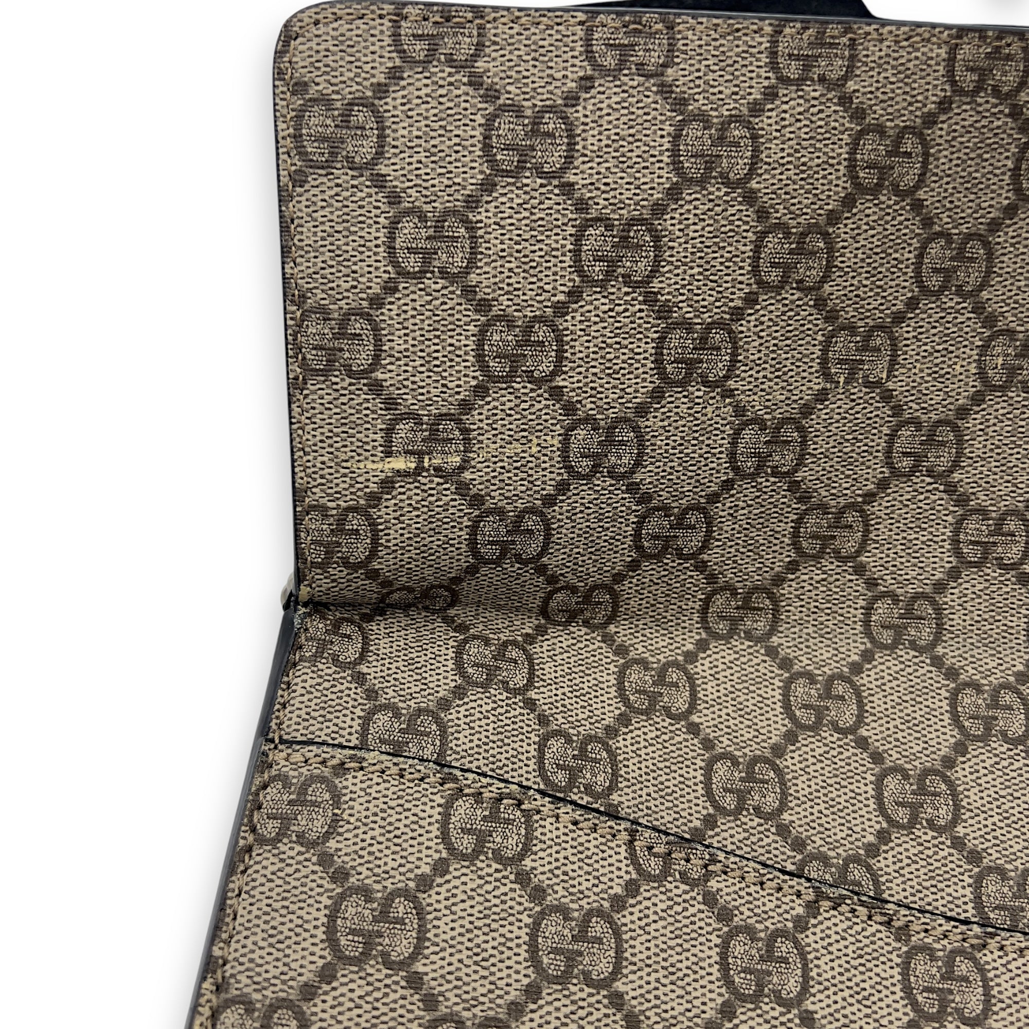 Dionysus Shoulder Bag Beige in Coated Canvas, Silver hardware
