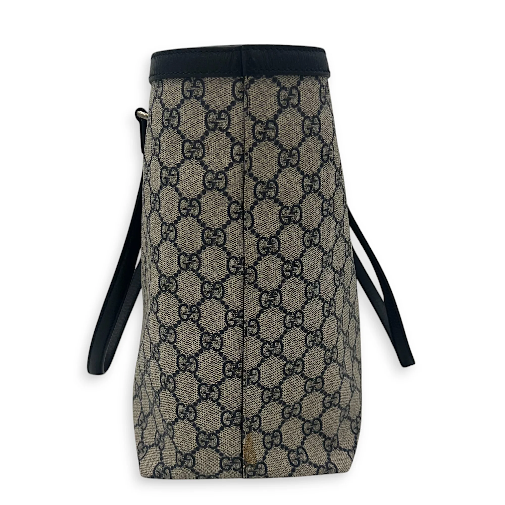 Ophidia Tote Bag Blue in Coated Canvas, Silver hardware