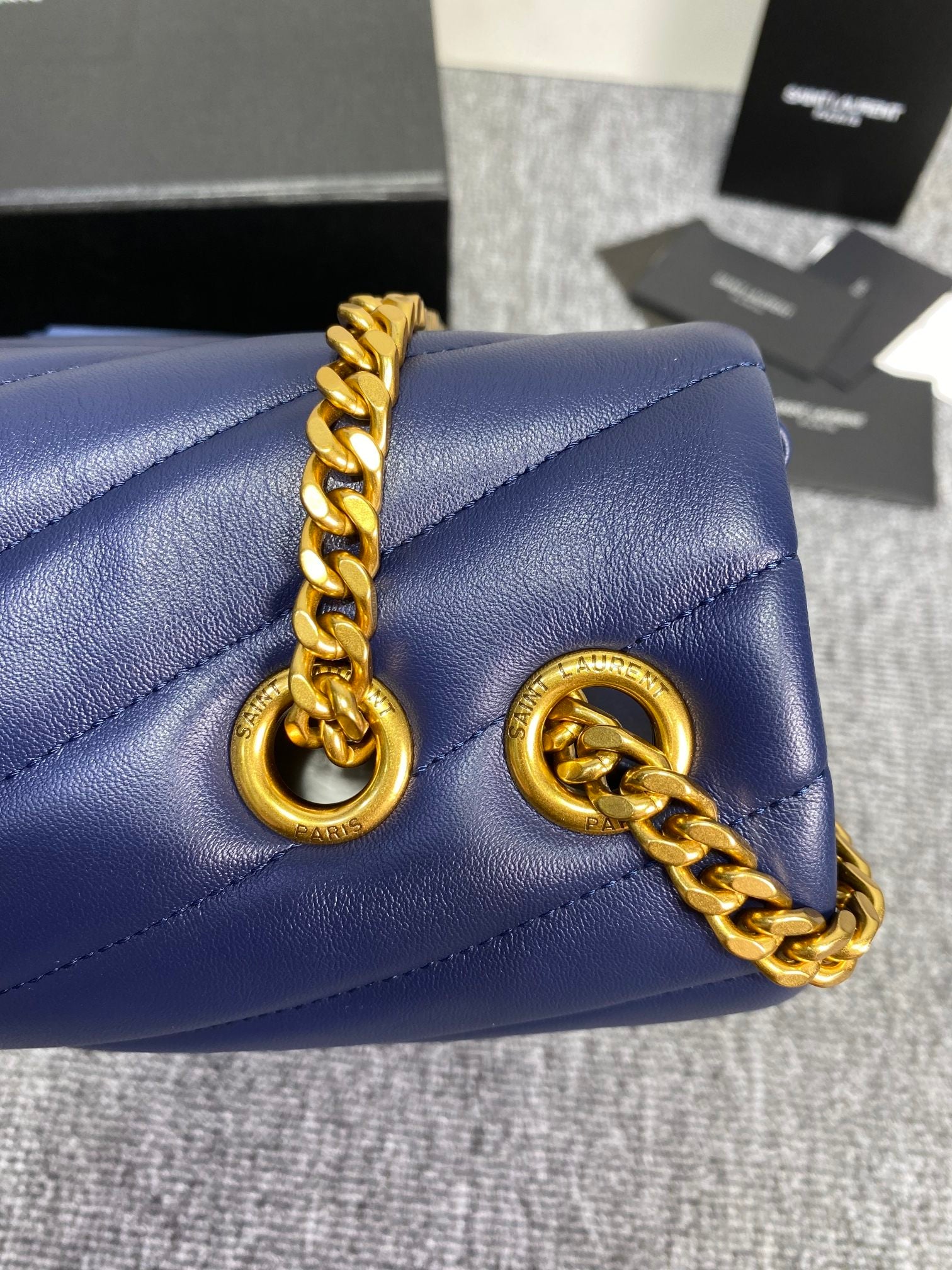YSL Loulou Medium Chain Bag In Y Leather