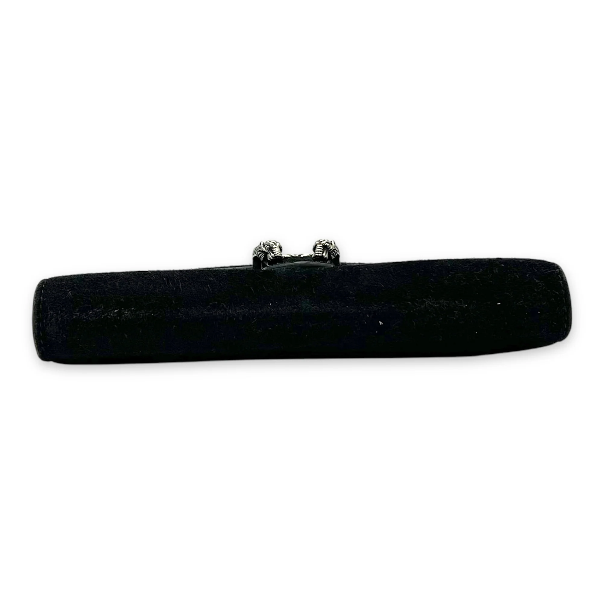 Dionysus Black Wallet On Chain in Suede Leather, Ruthenium hardware