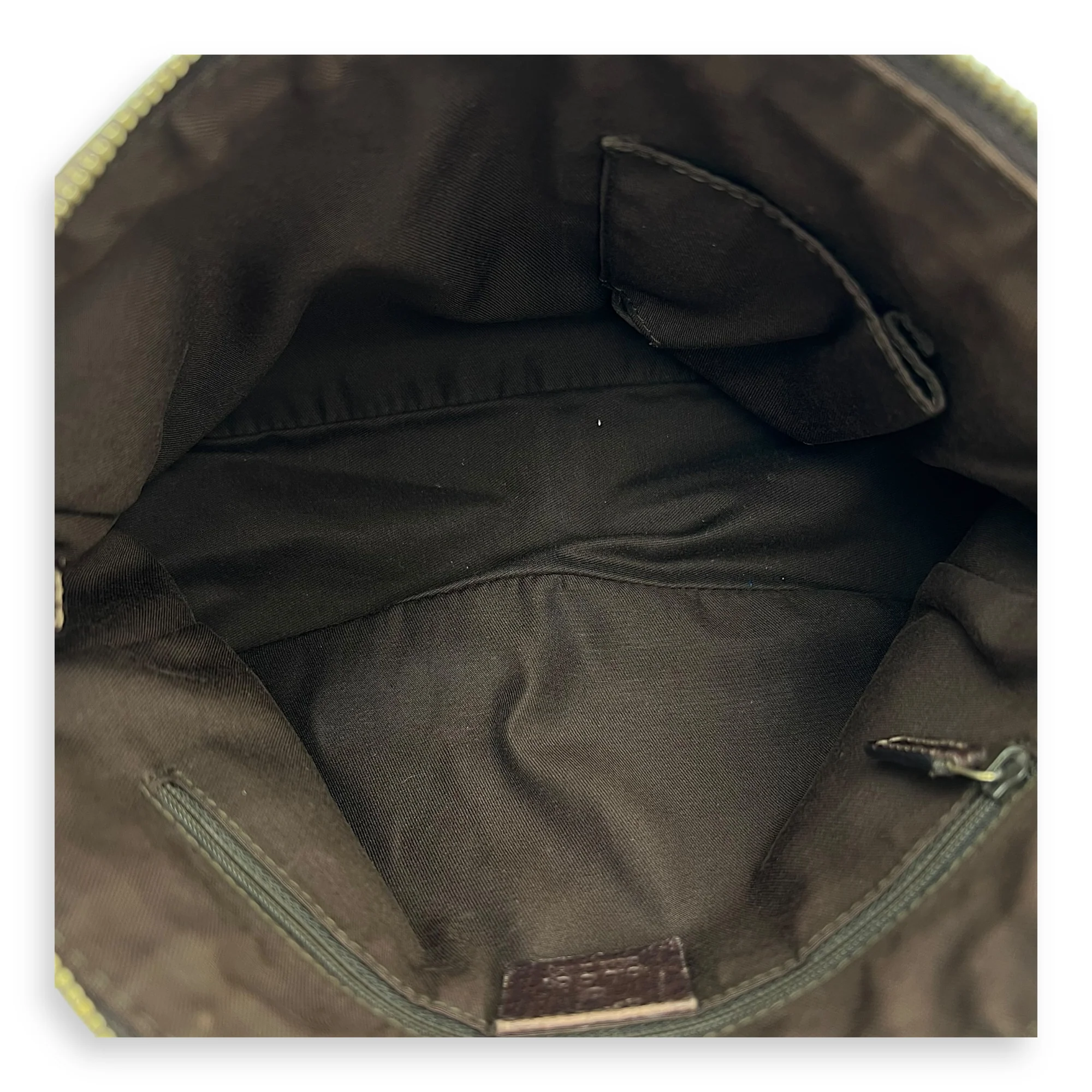 GG Top Handle Bag Brown in Canvas, Gold hardware