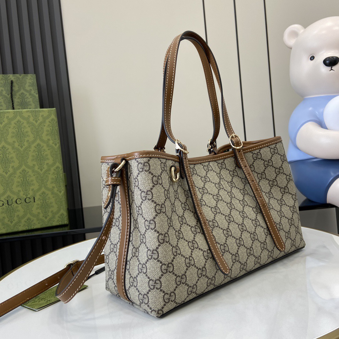 [TOP] Gucci GG Emblem Medium brown tote bag
