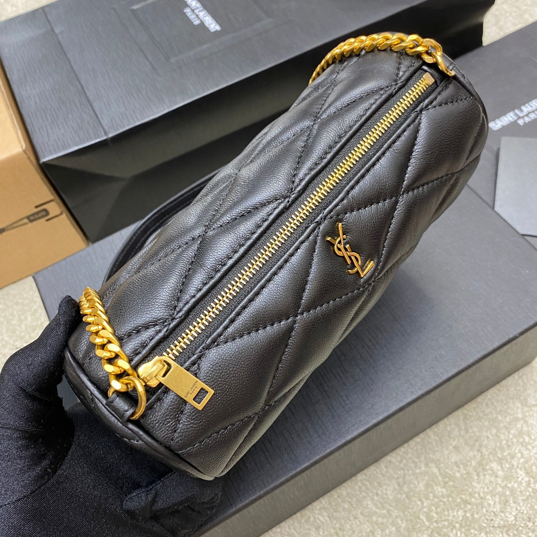 YSL SADE SMALL TUBE BAG IN QUILTED LAMBSKIN