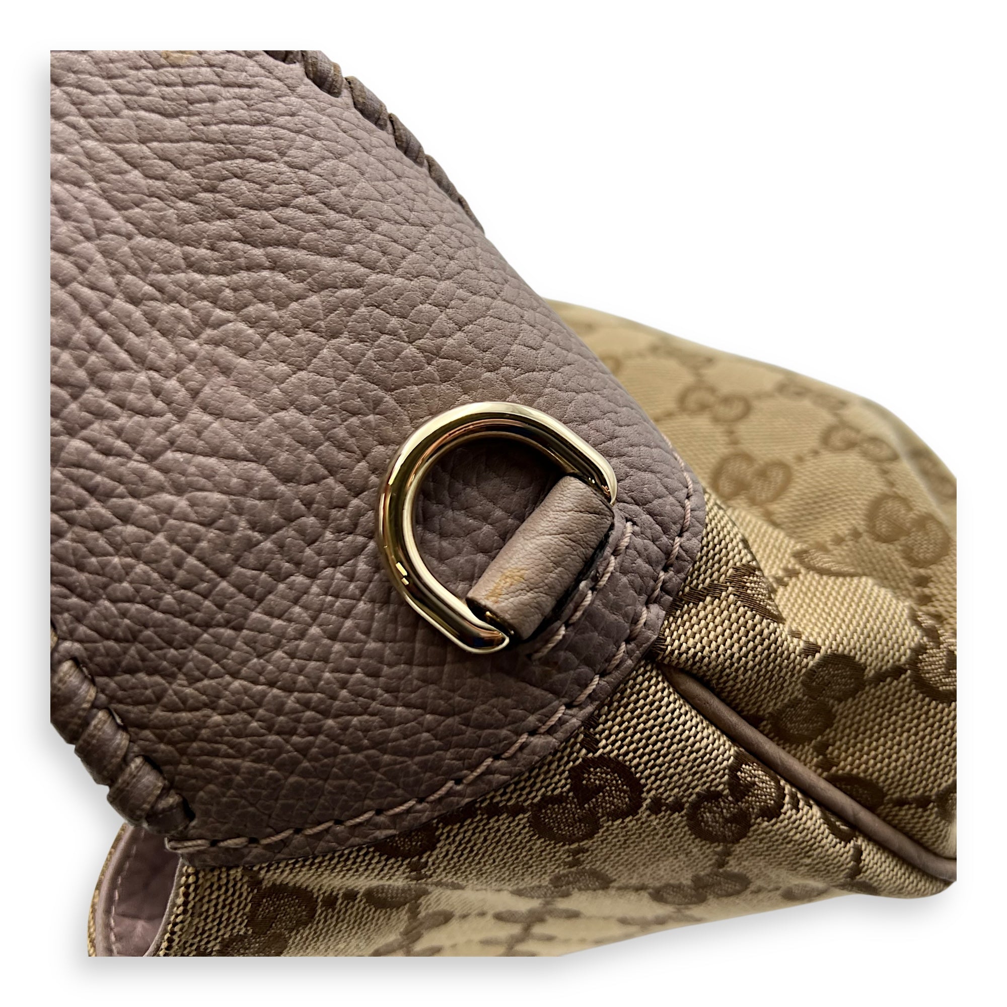 Jackie 1961 Shoulder Bag Brown in Canvas, Gold hardware