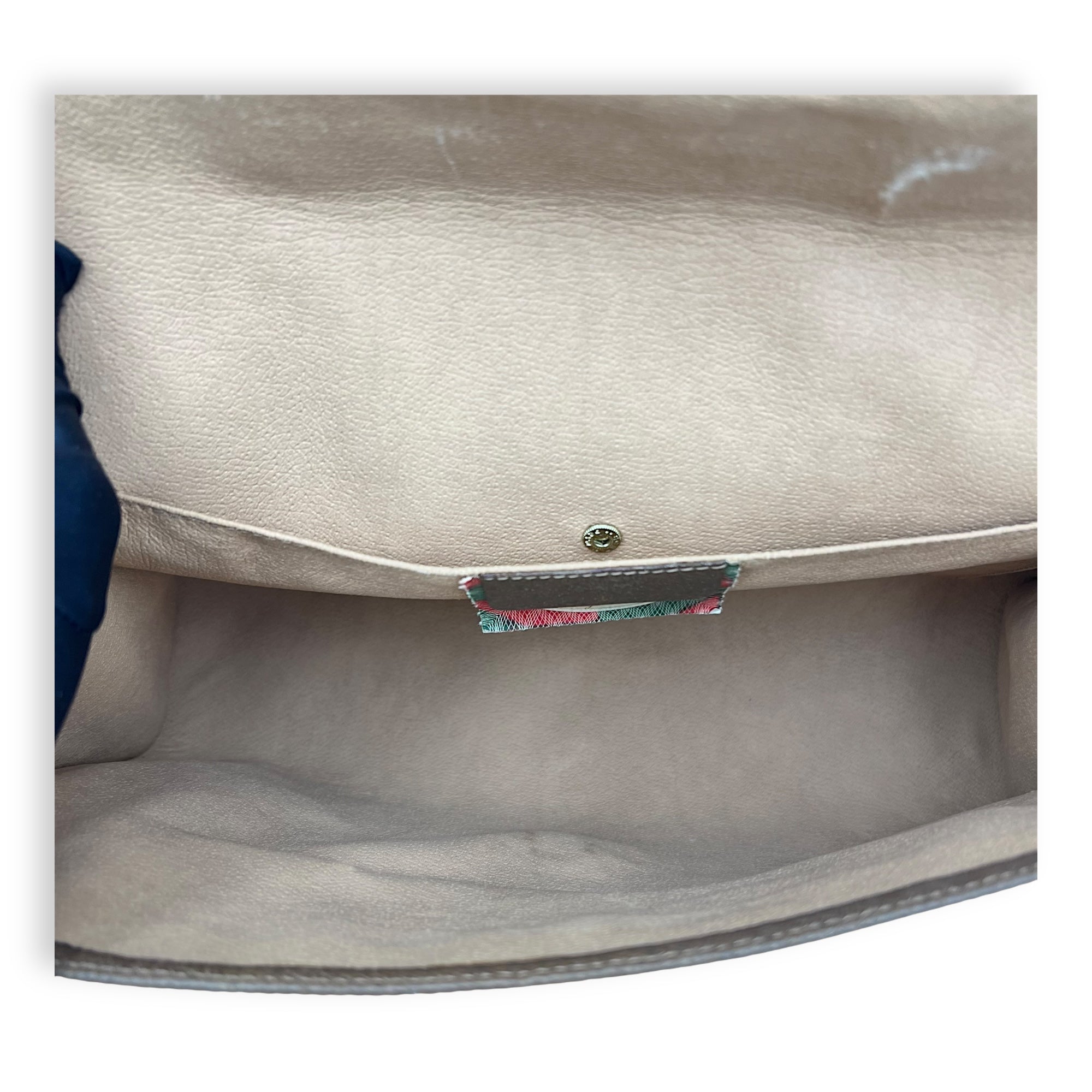 Vintage Clutch Brown in Coated Canvas, Gold hardware