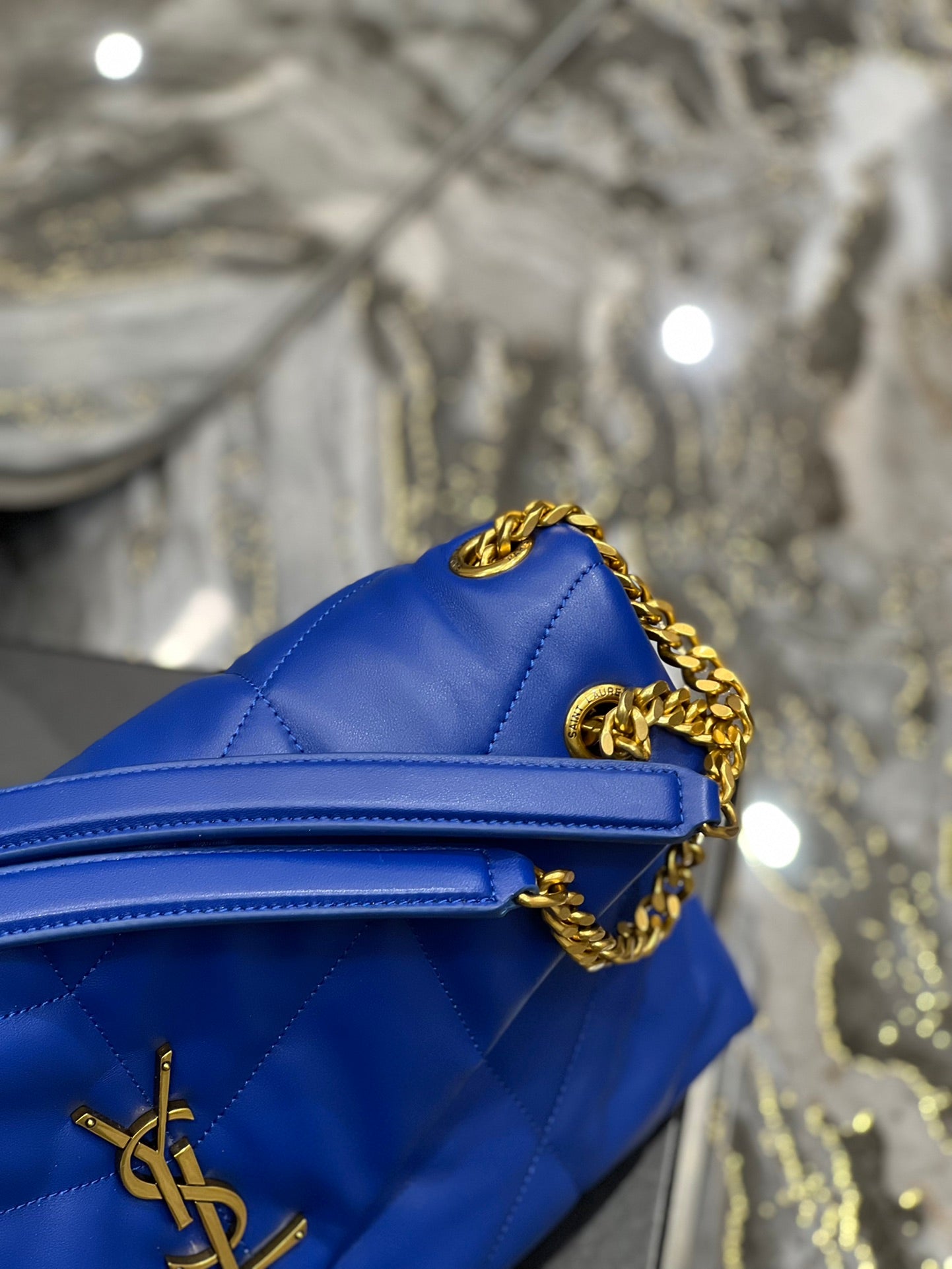 YSL PUFFER MEDIUM BAG IN QUILTED LAMBSKIN