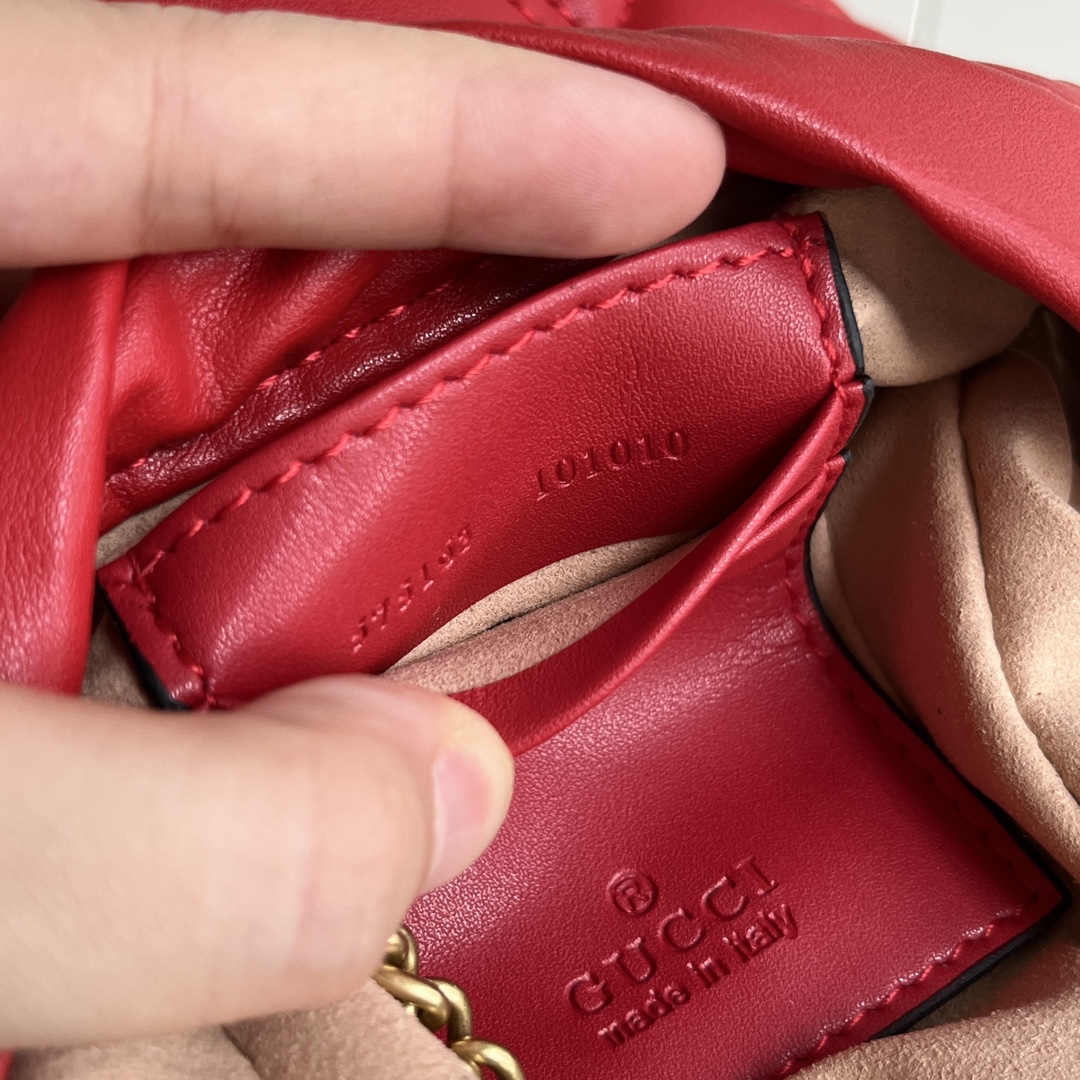 Gucci GG marmont mini bucket bag Red - Bag