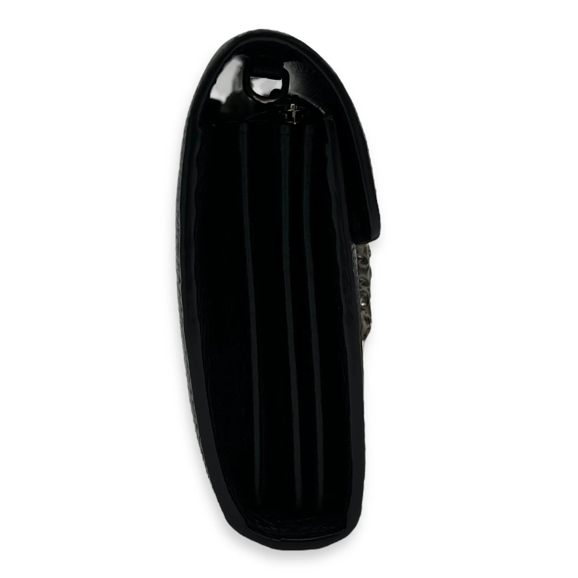 Dionysus Shoulder Bag Black in Calfskin, Silver hardware