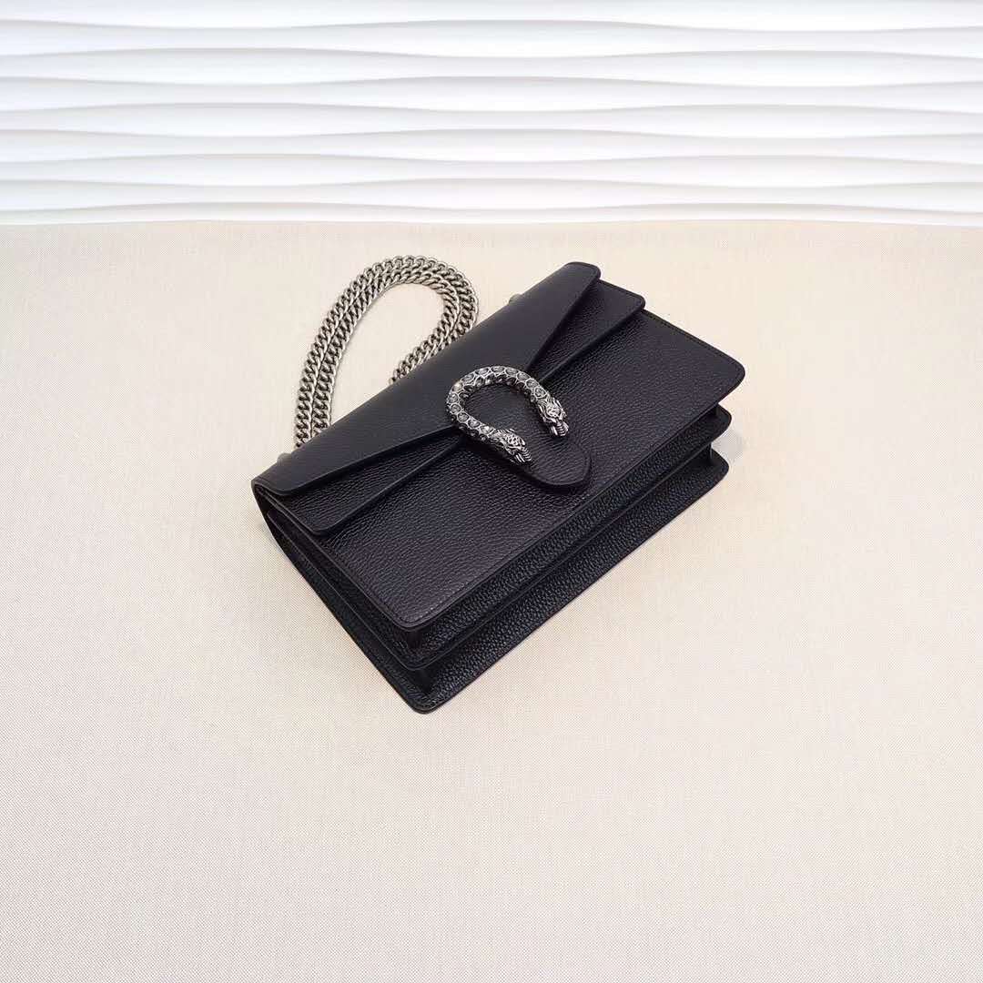 Gucci DIONYSUS Black Leather Shoulder Bag