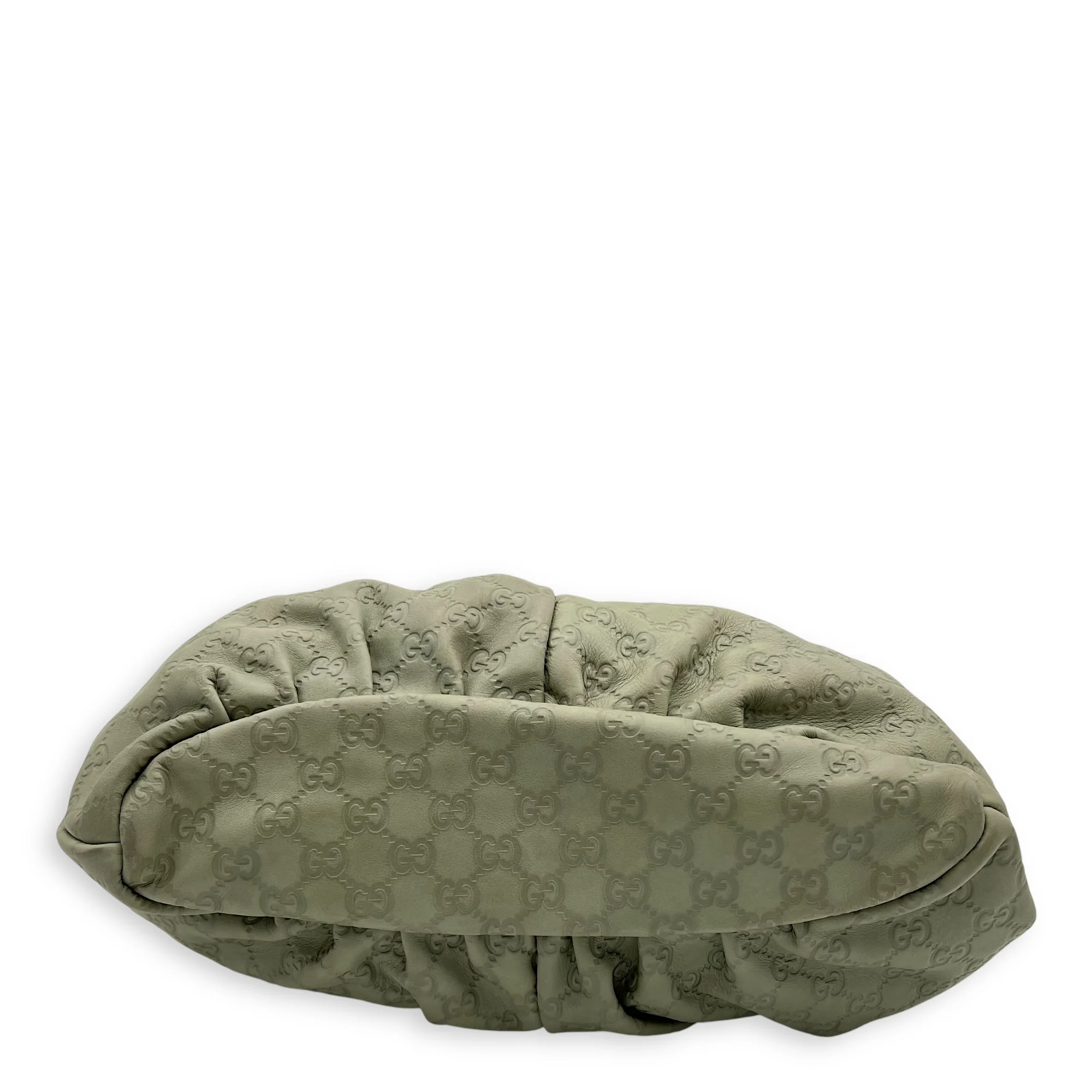 Guccissima Shoulder Bag Green in Calfskin, Gold hardware