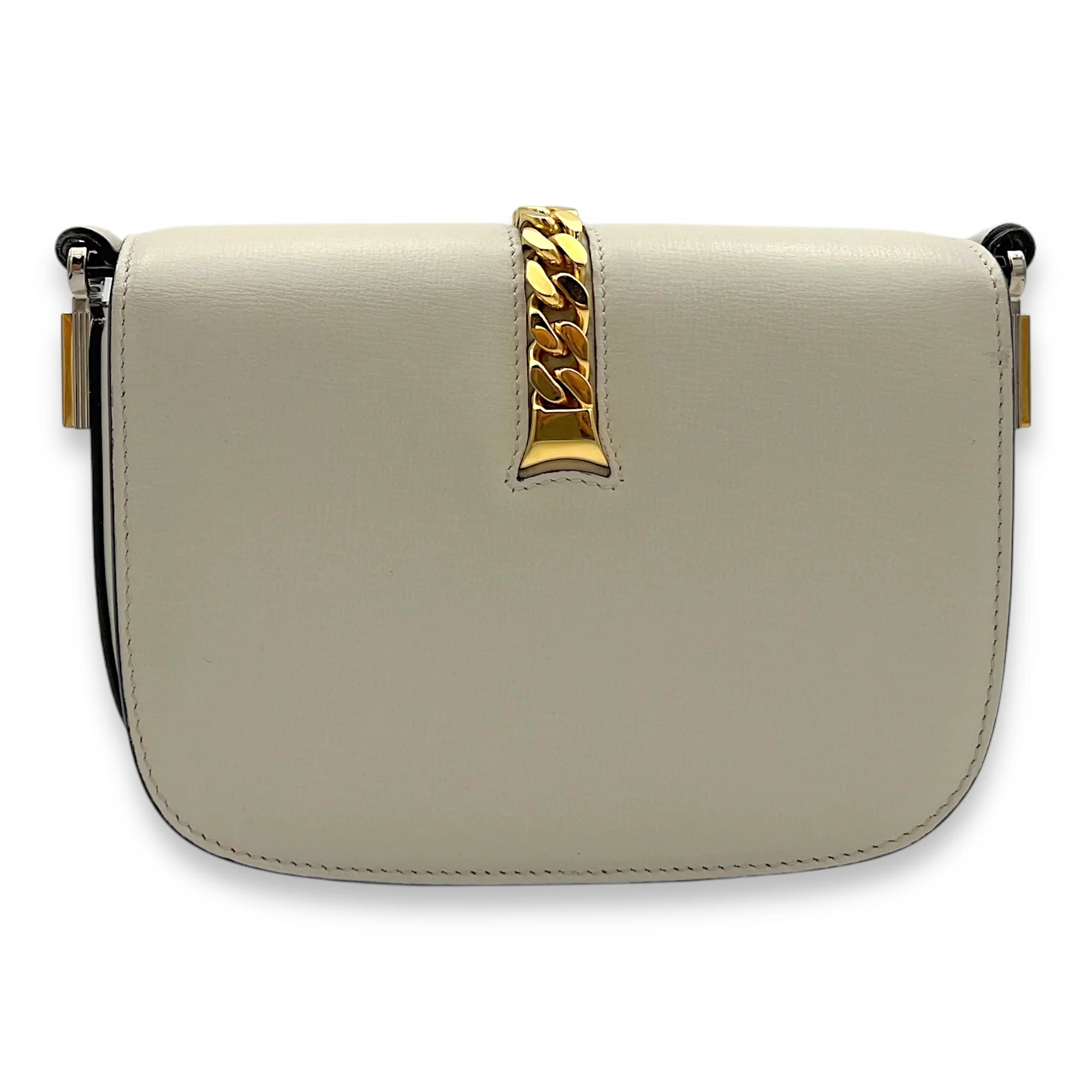 Sylvie 1969 Mini Crossbody bag in Calfskin, Gold Hardware