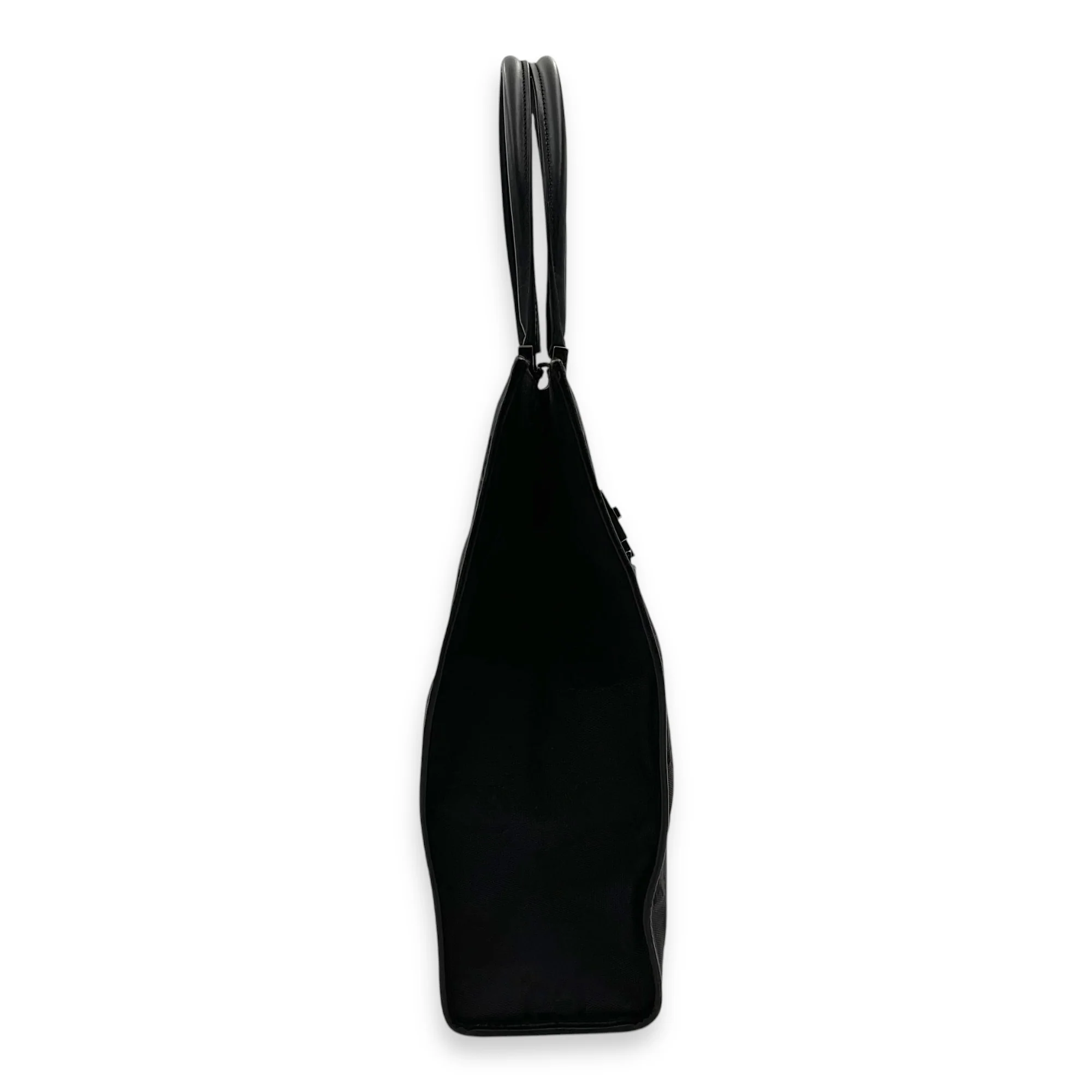 Jackie 1961 Tote Bag Black in Canvas, Silver hardware