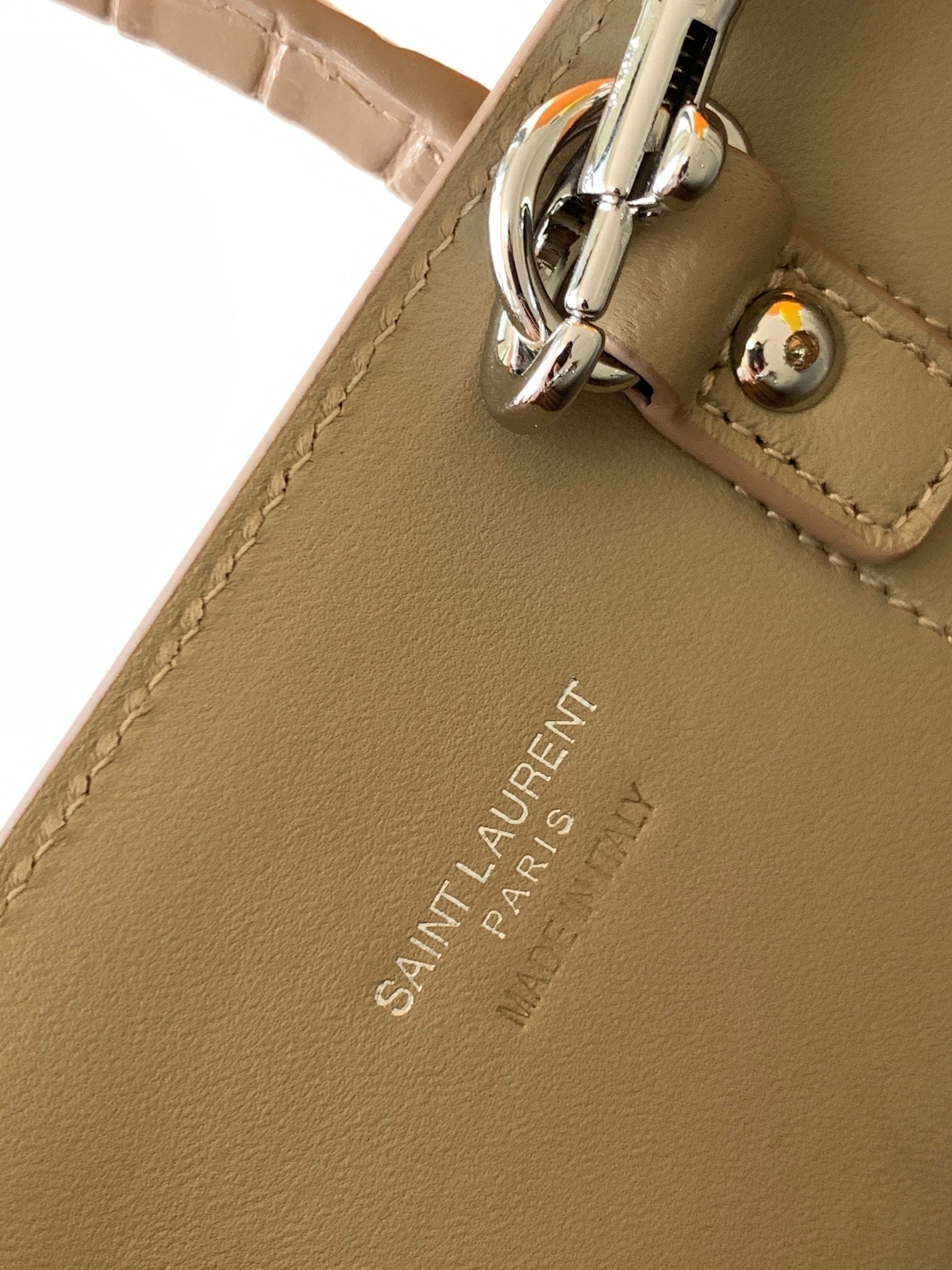 YSL Classic Sac De Jour Nano In Crocodile Shiny Embossed Leather