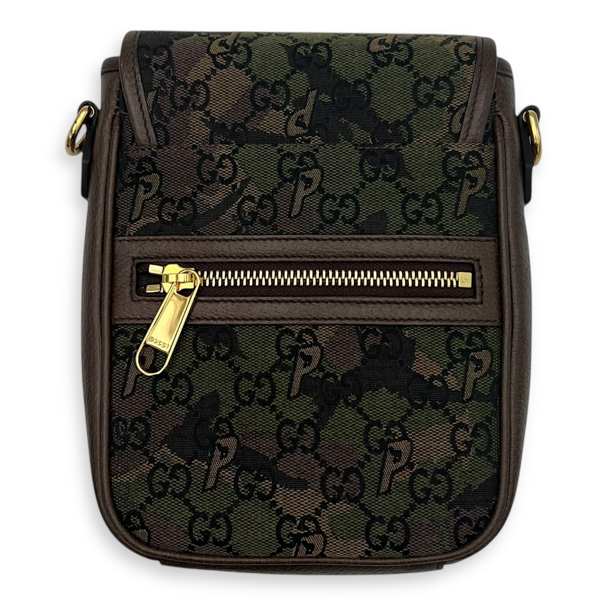 Gucci x Palace Brown Crossbody Bag in Canvas, Gold hardware