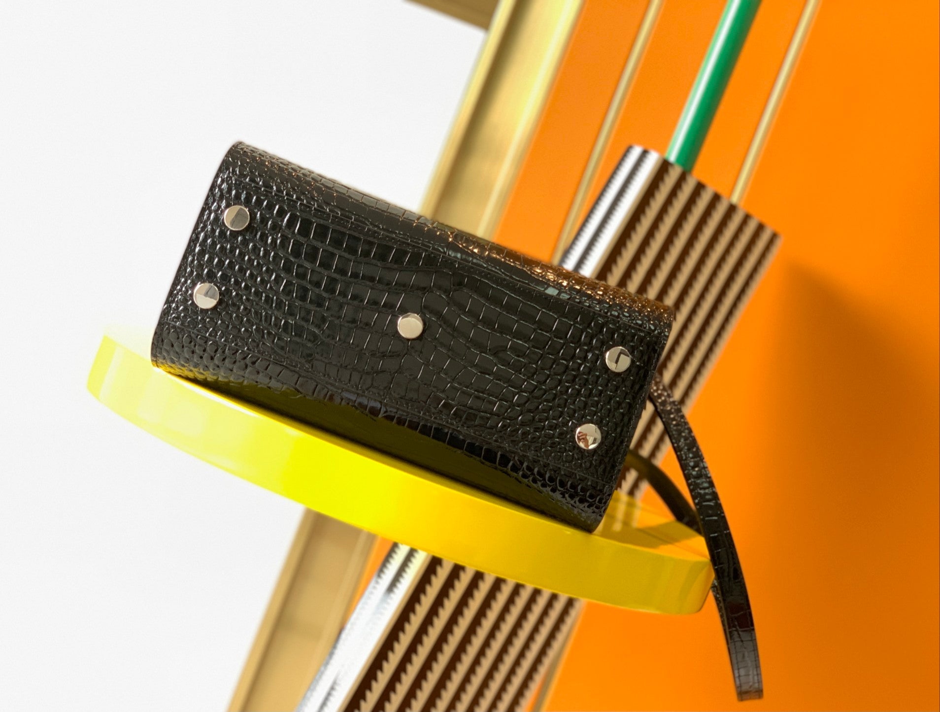 YSL Classic Sac De Jour Nano In Crocodile Shiny Embossed Leather