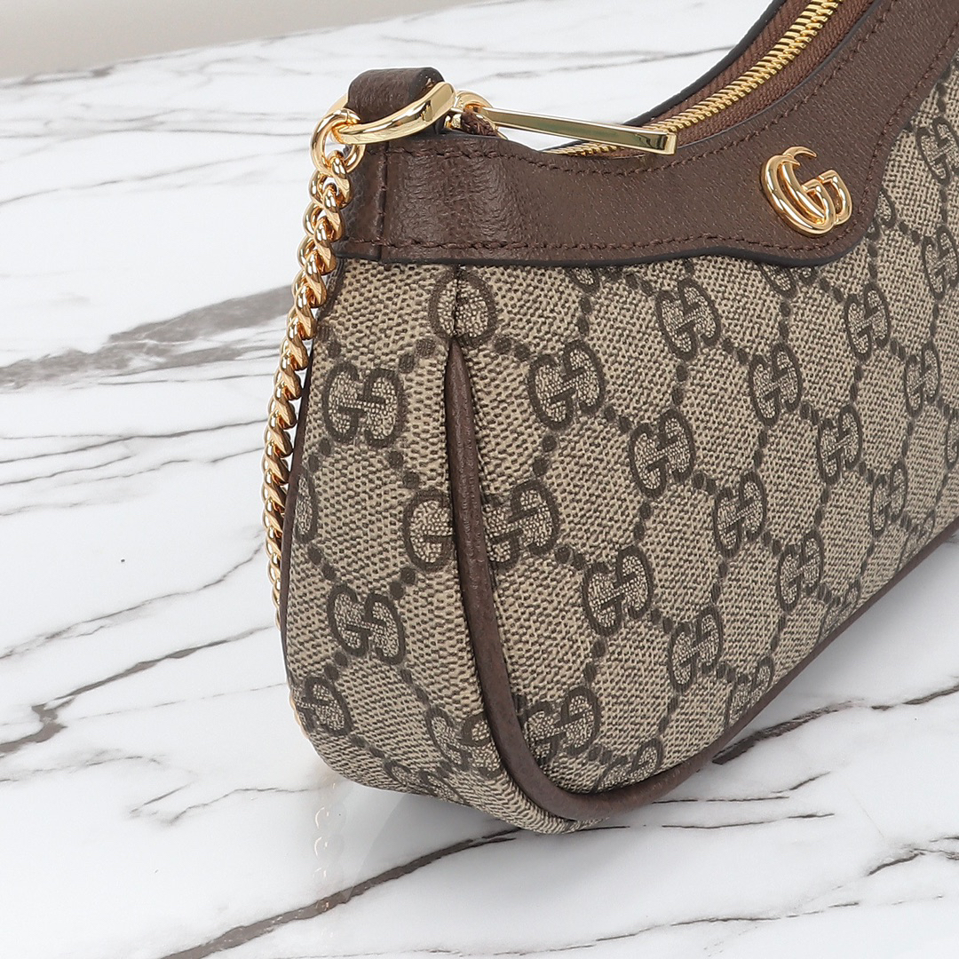 [TOP]Gucci GG Ophidia mini bag in beige and brown