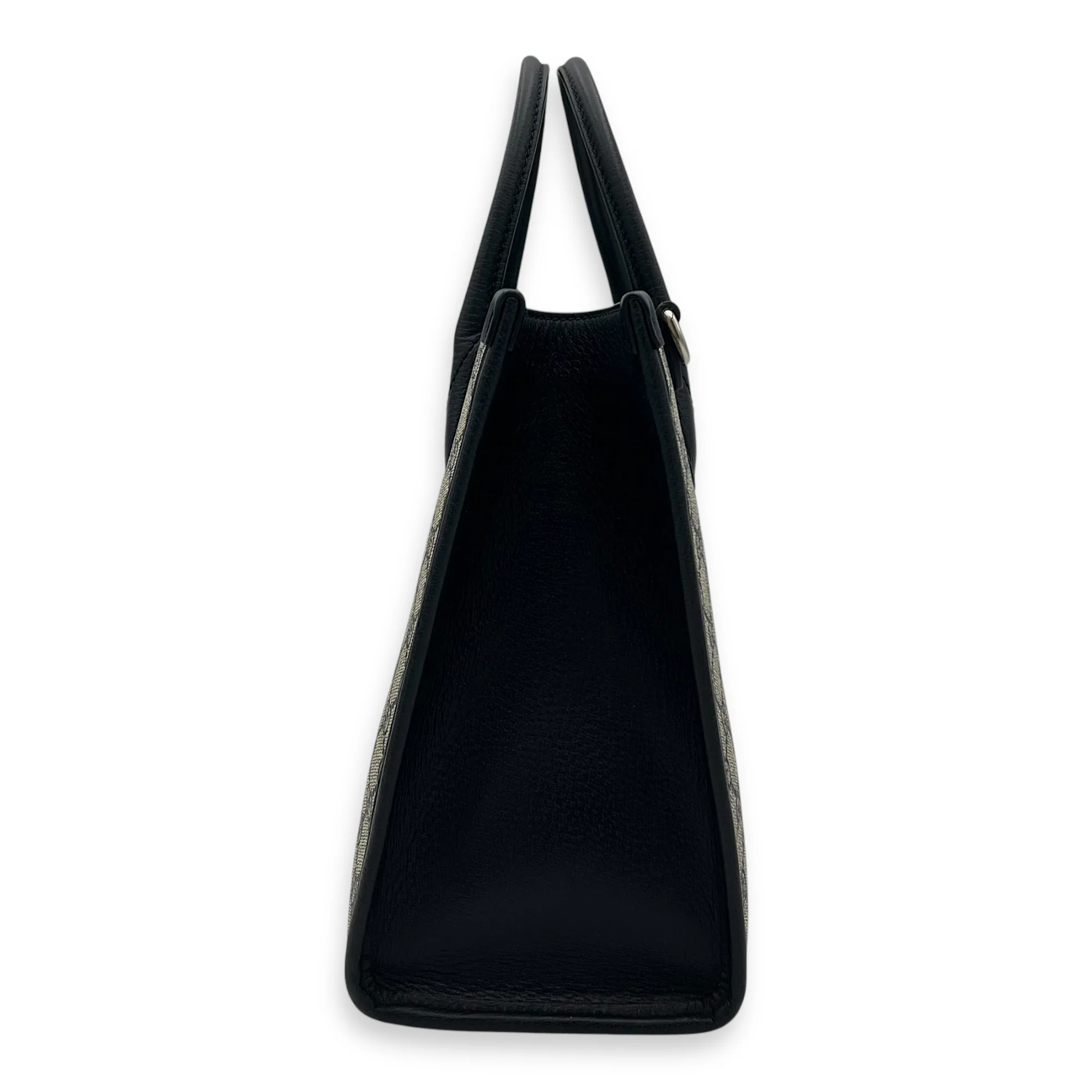 GG Supreme Top Handle Bag Blue in Coated Canvas, Ruthenium hardware