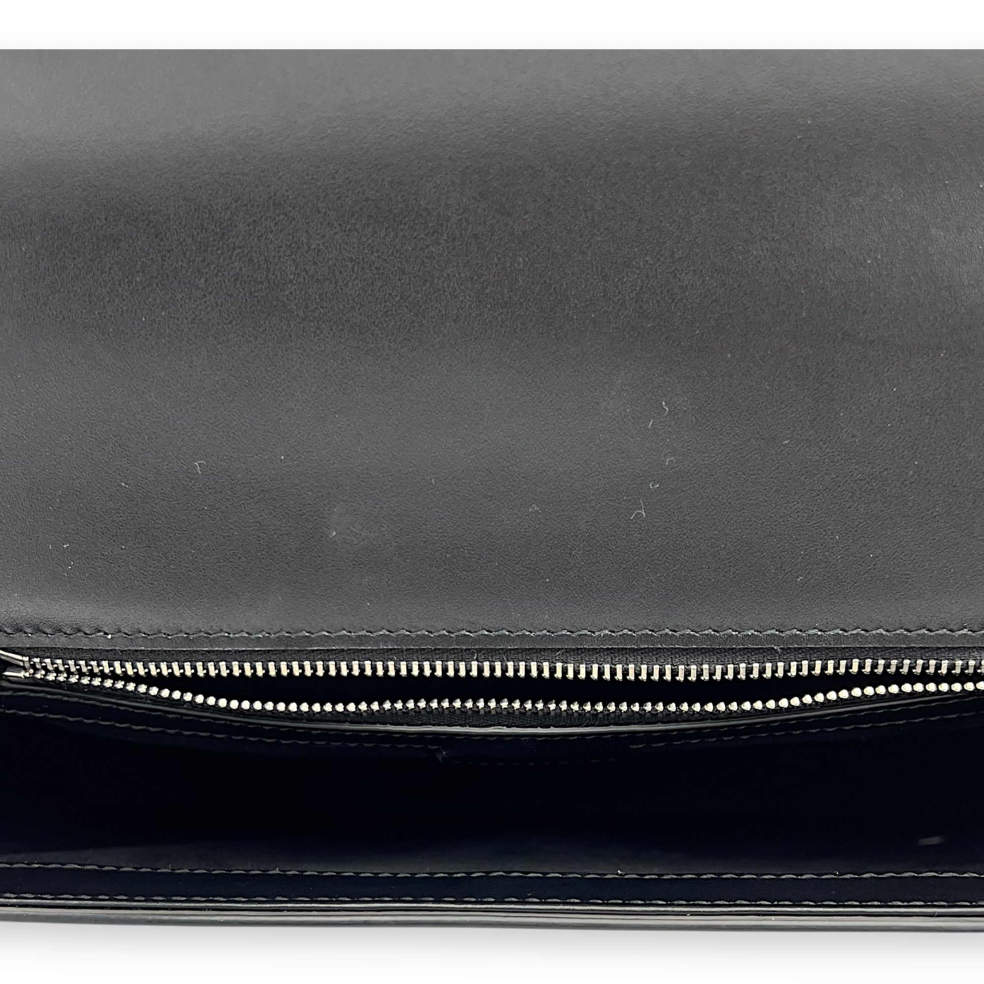 Petite GG Small Black Crossbody Bag in Calfskin, Silver hardware