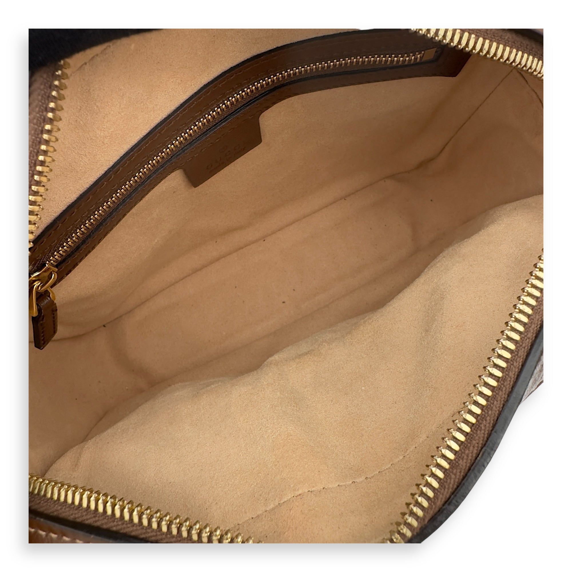 Horsebit 1955 Crossbody Bag Grey in Coated Canvas, Gold hardware