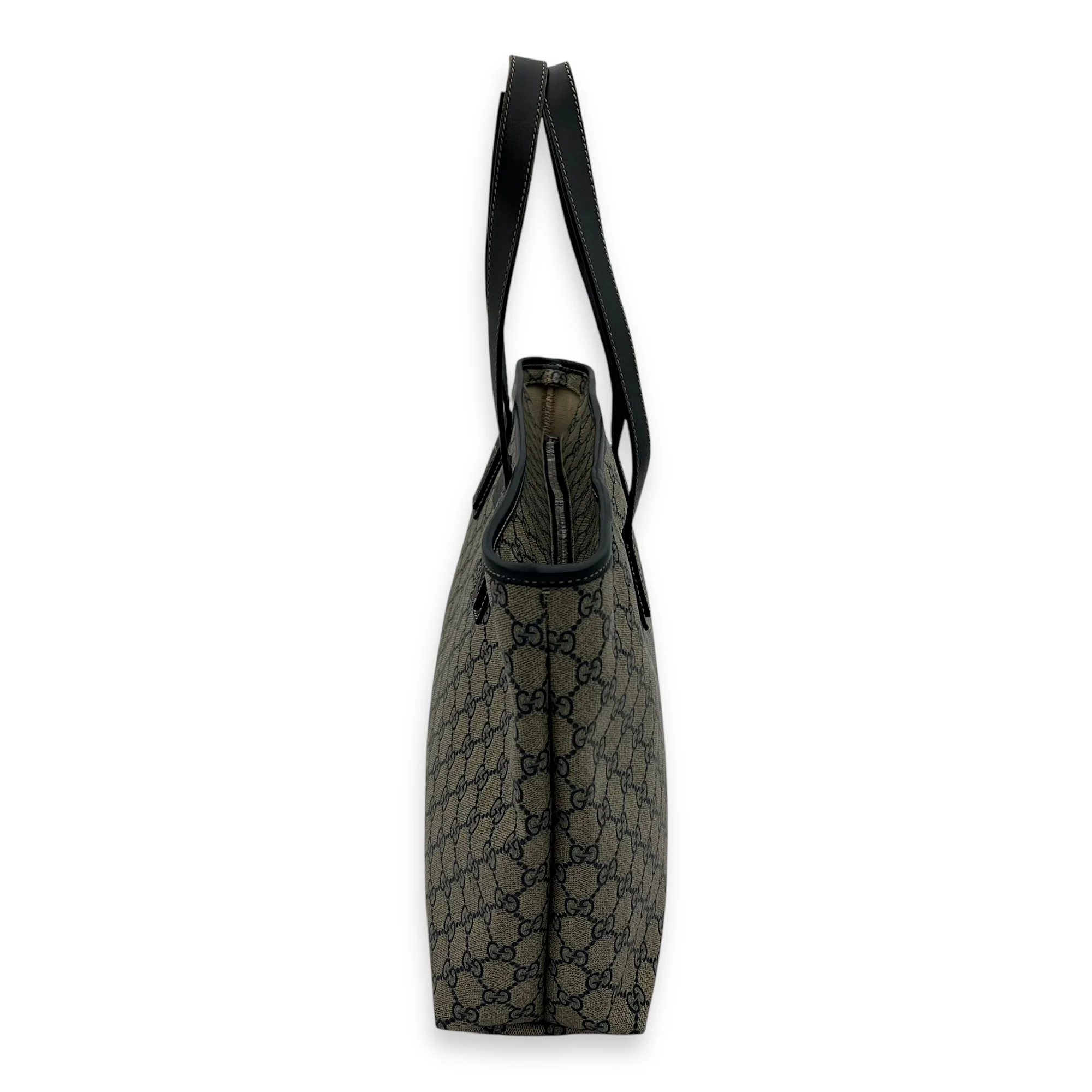 GG Supreme Blue Tote Bag in Coated Canvas, Silver hardware