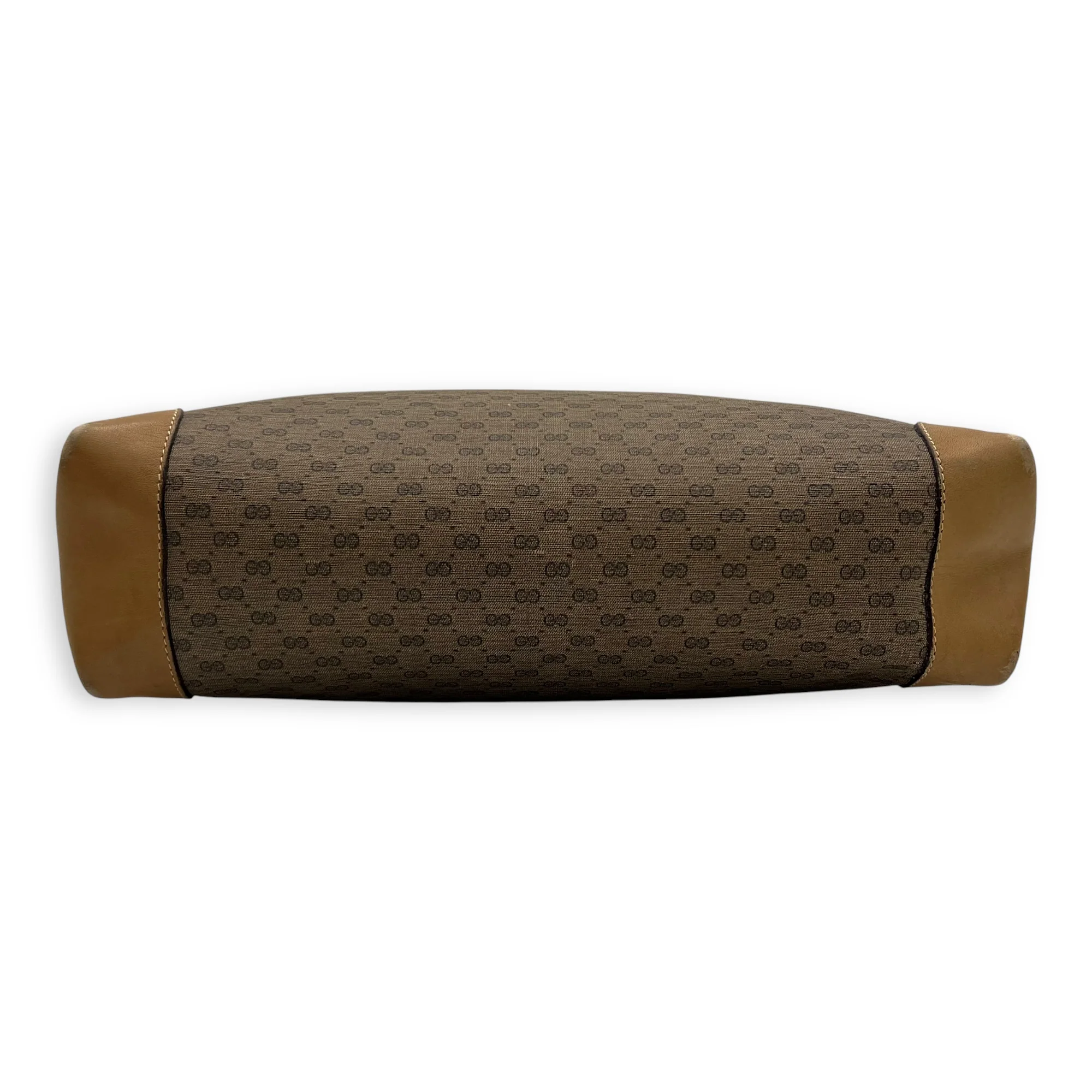 GG Tote Bag Brown in Coated Canvas, Gold hardware