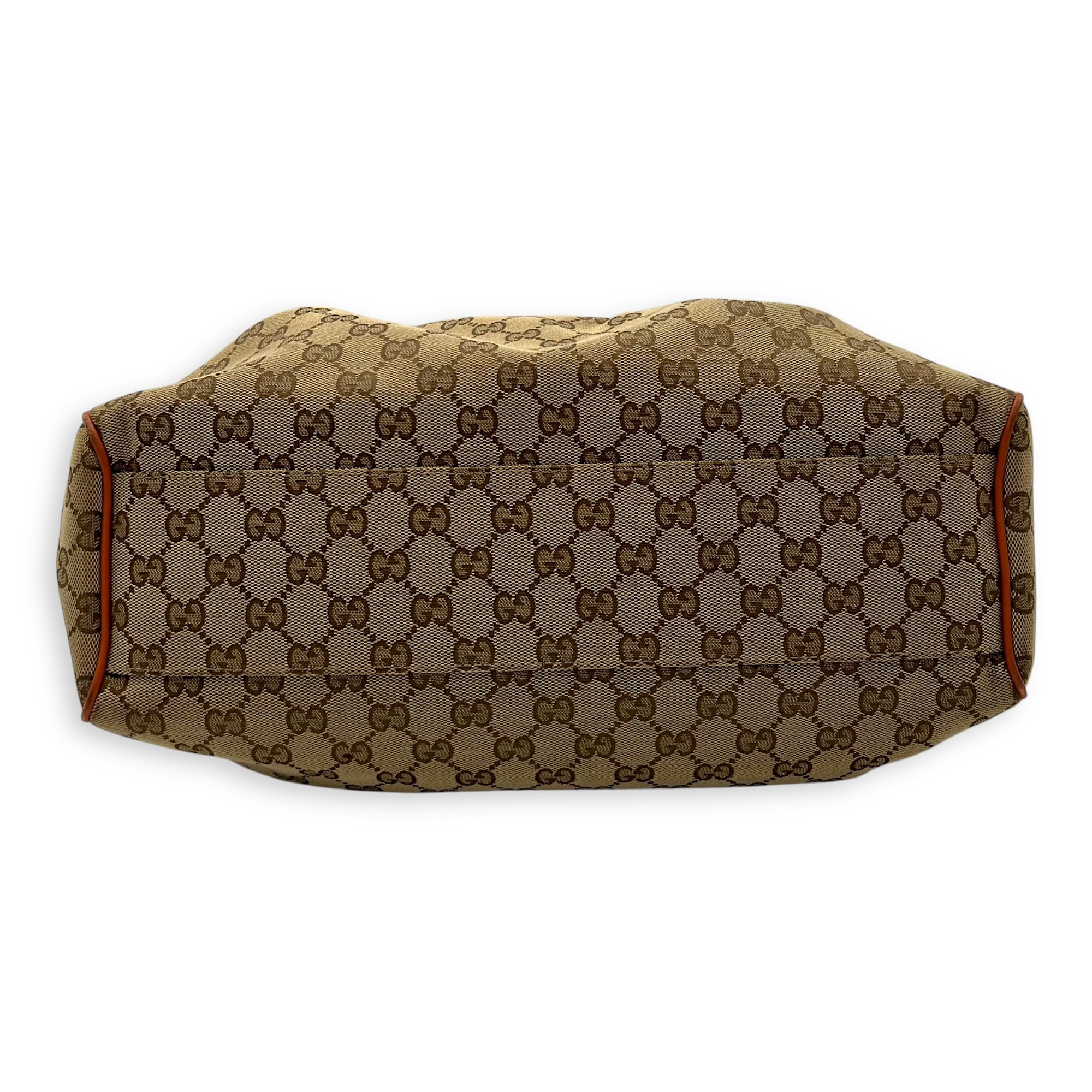Sukey Shoulder Bag Orange in Jacquard, Light Gold hardware