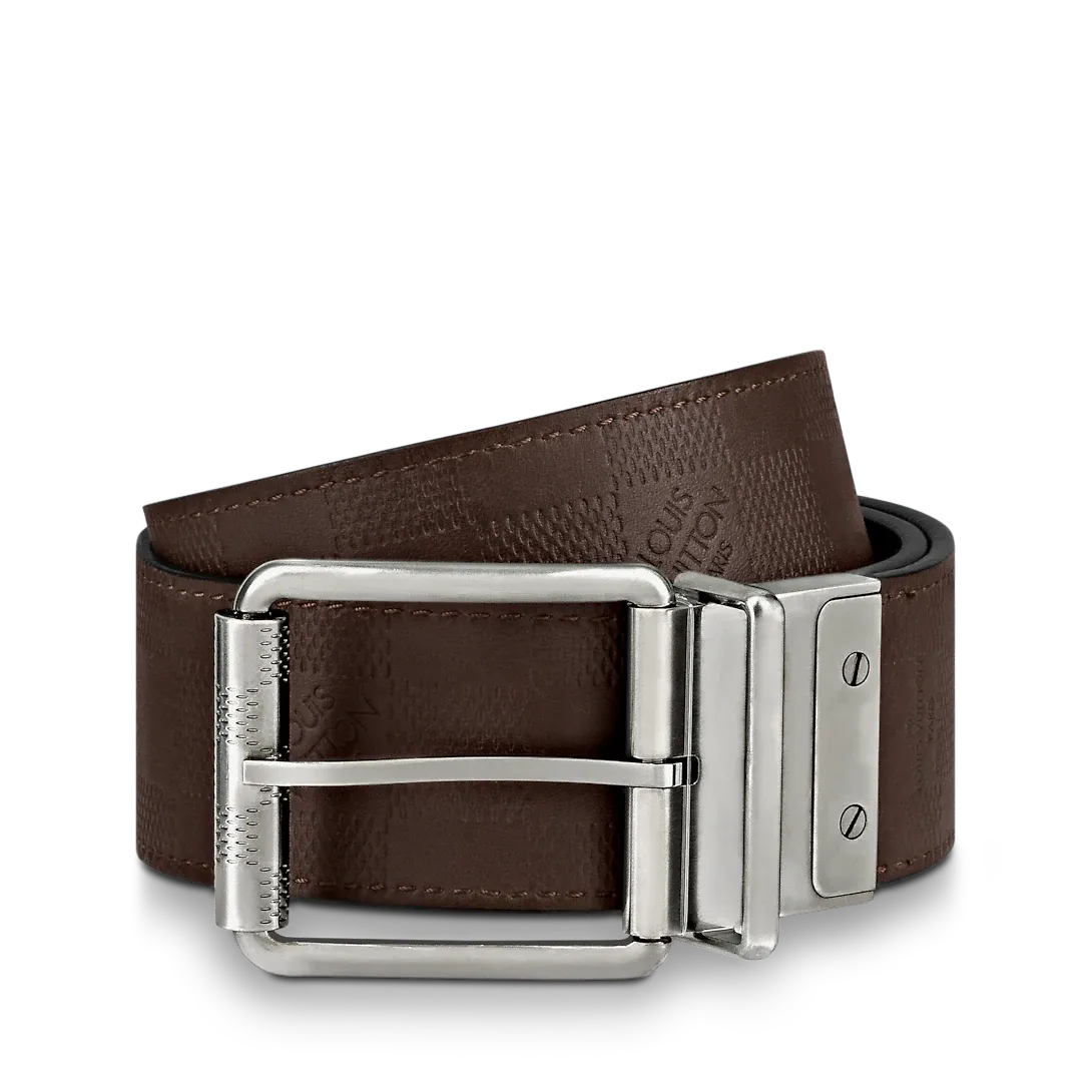 Damier Print 40MM Reversible