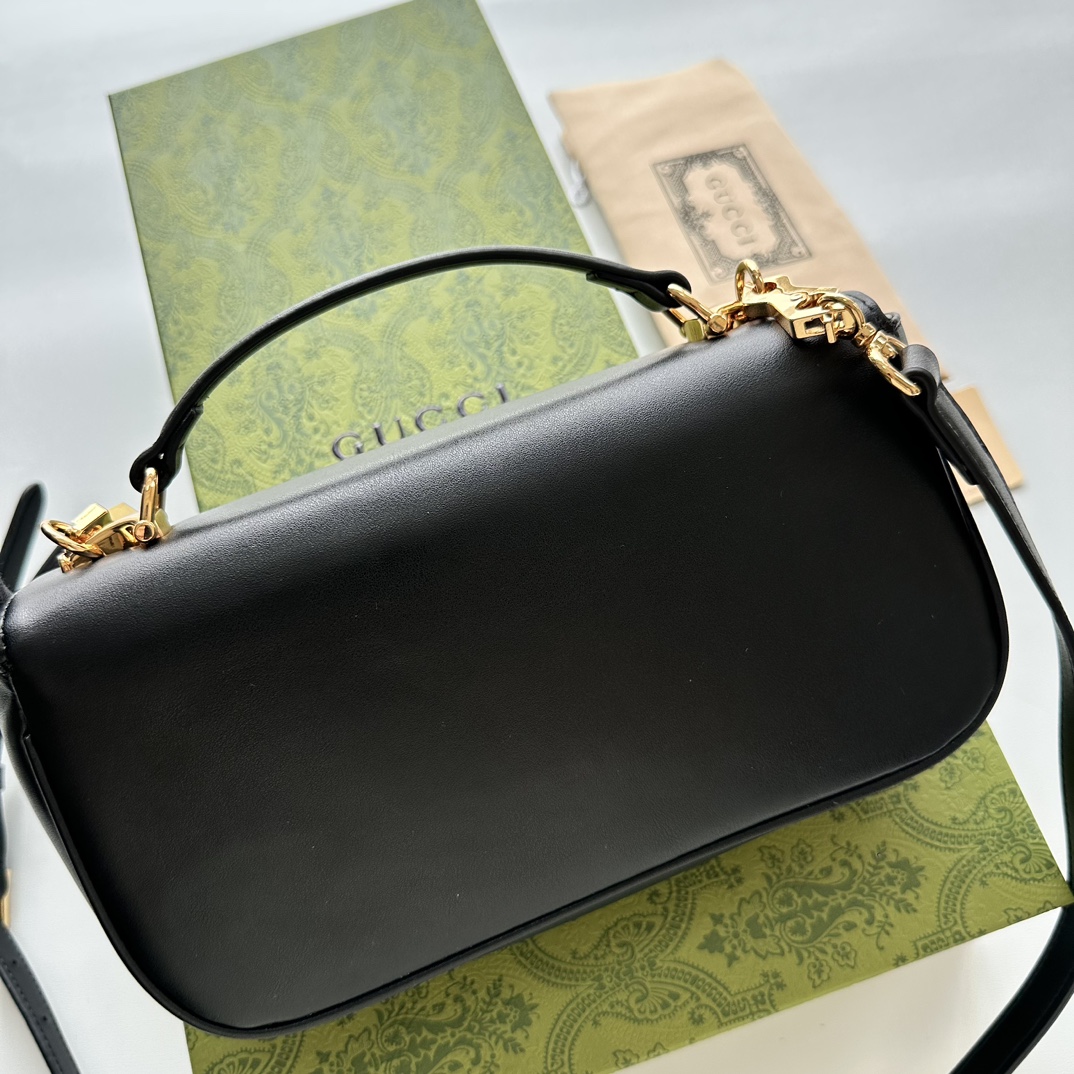 Gucci Horsebit 1955 Small Black Leather Shoulder Bag