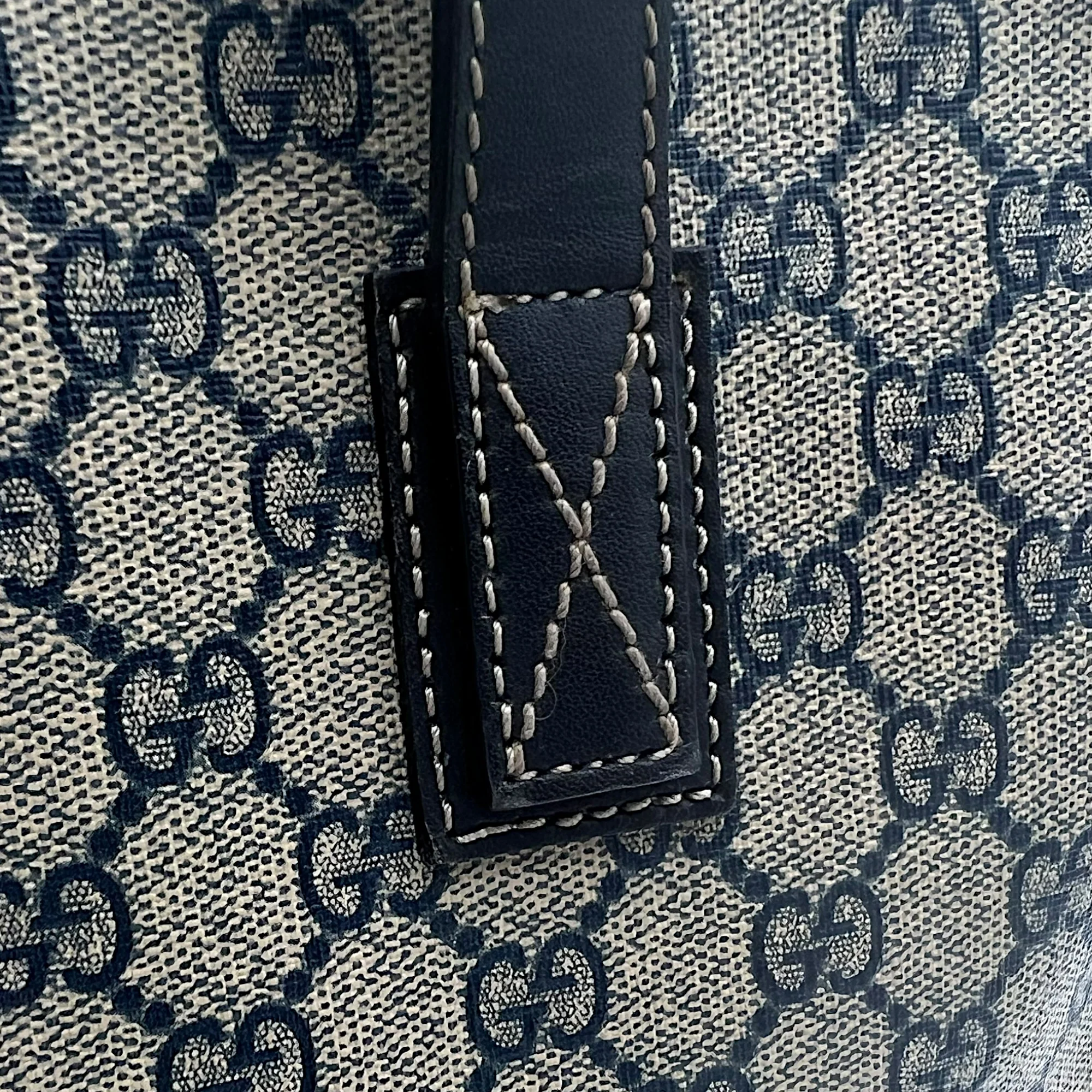 GG Supreme Blue Tote Bag in Coated Canvas, Silver hardware