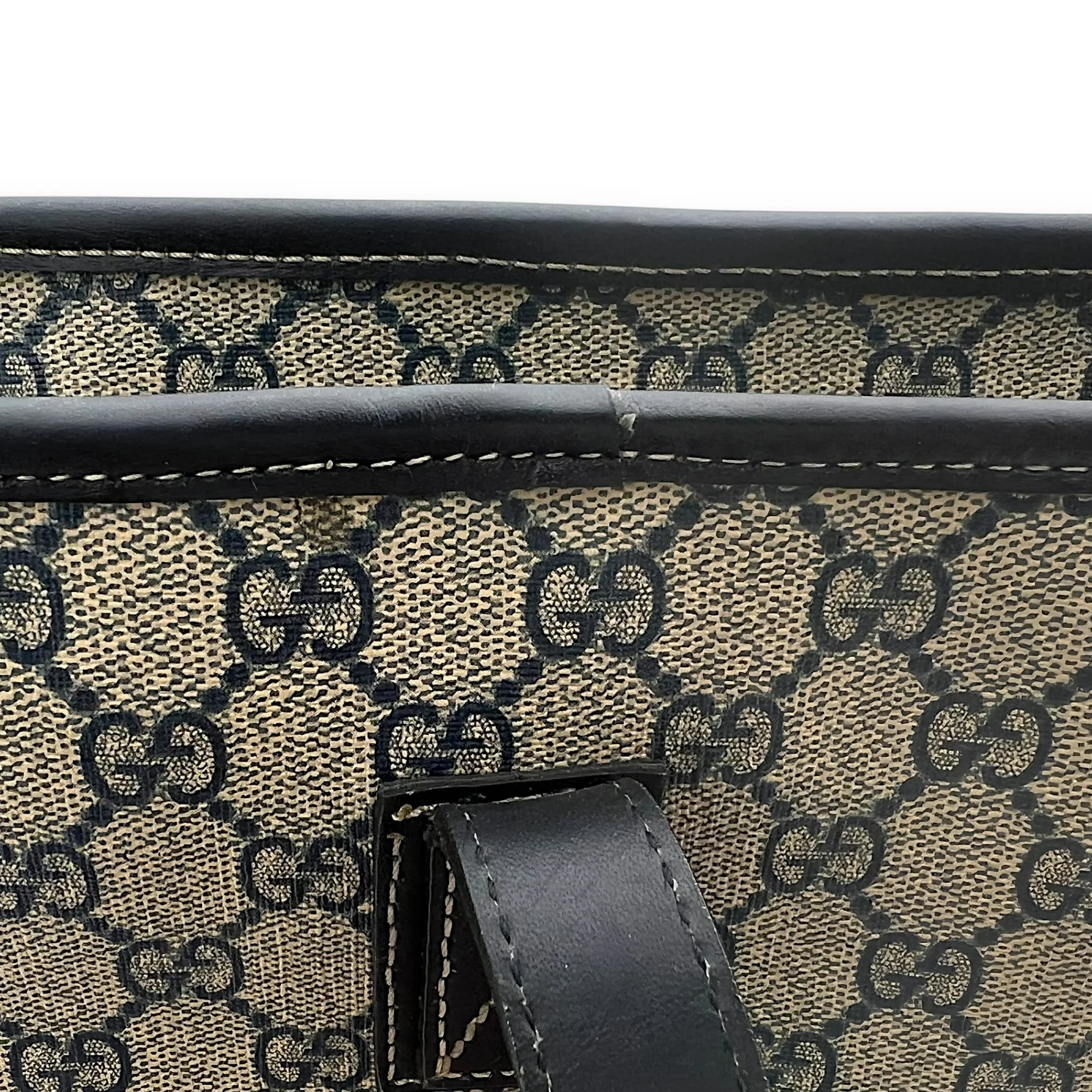 GG Supreme Blue Tote Bag in Coated Canvas, Silver hardware