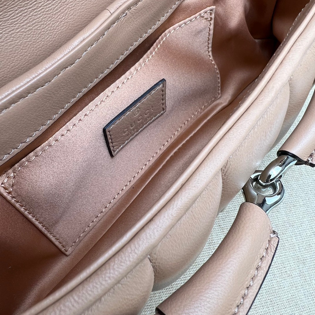 Gucci Horsebit Chain Small Shoulder Bag Rose Beige - Bag