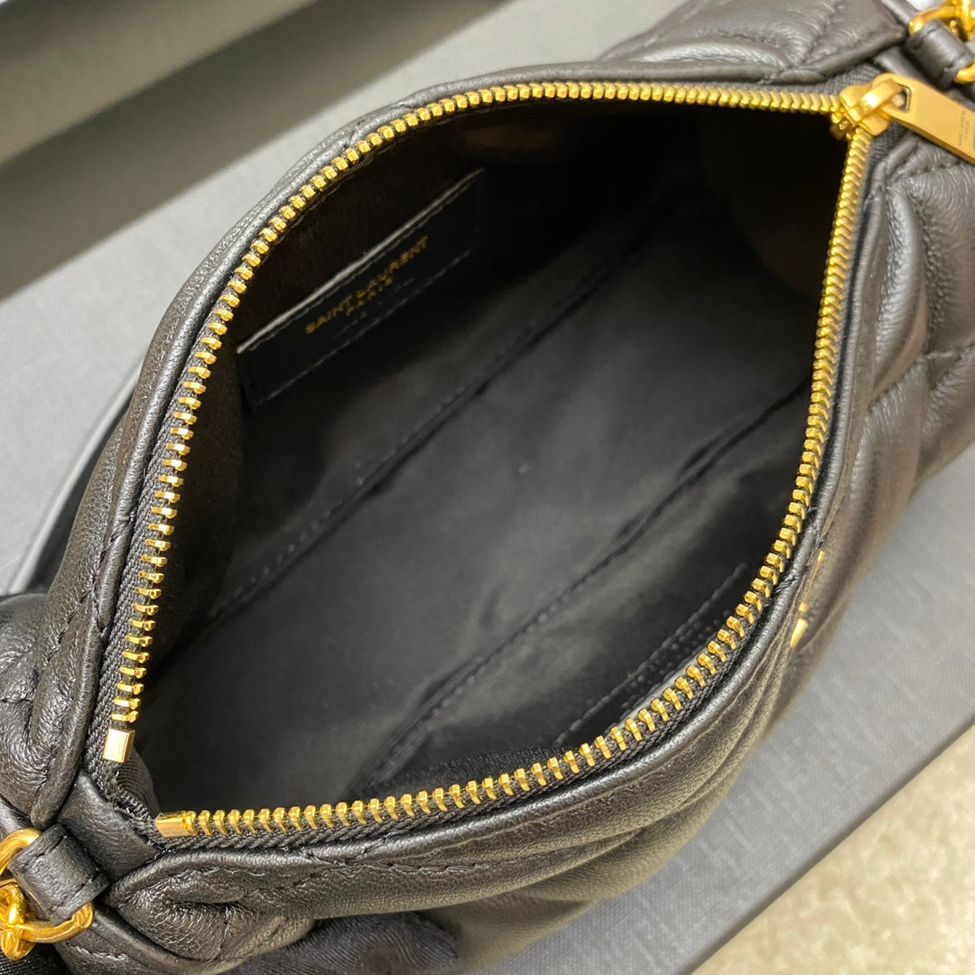 YSL SADE SMALL TUBE BAG IN QUILTED LAMBSKIN