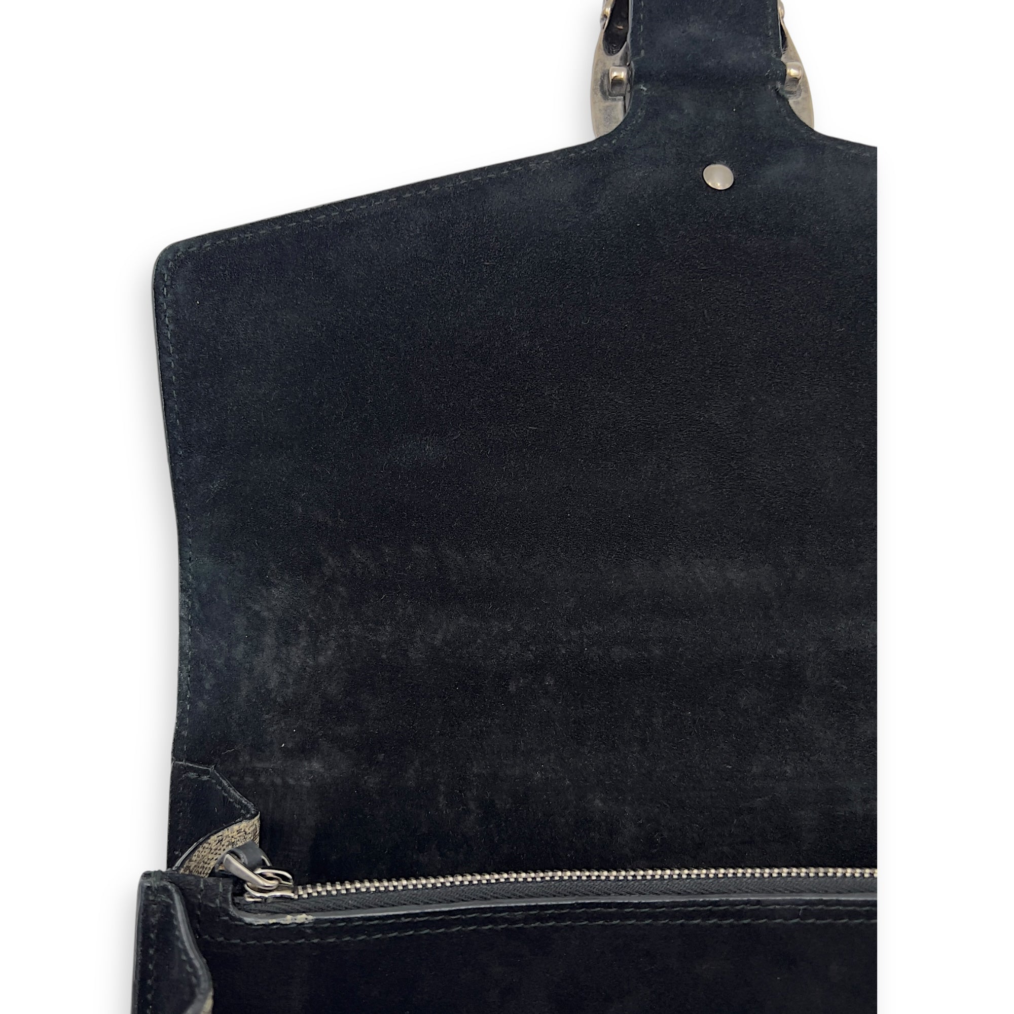 Dionysus Shoulder Bag Beige in Coated Canvas, Silver hardware