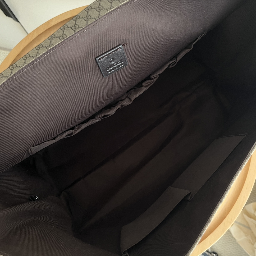 GUCCI GG Diaper Bag Khaki Monogram