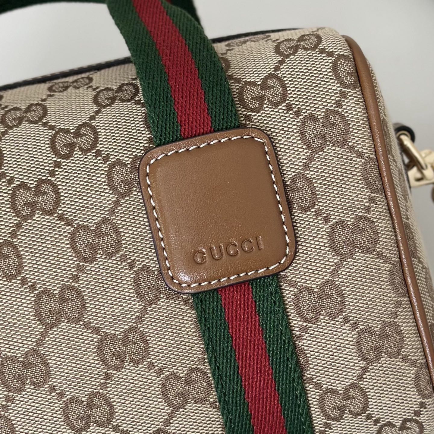 Gucci Mini GG Beige and brown GG canvas Handbag